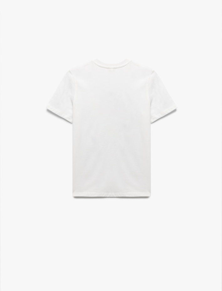 Erkek Çocuk Baskılı Pamuklu Kısa Kollu Bisiklet Yaka Tişört