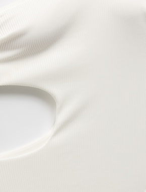 Dokulu Cutout Detaylı Tek Omuz Mayokini_2