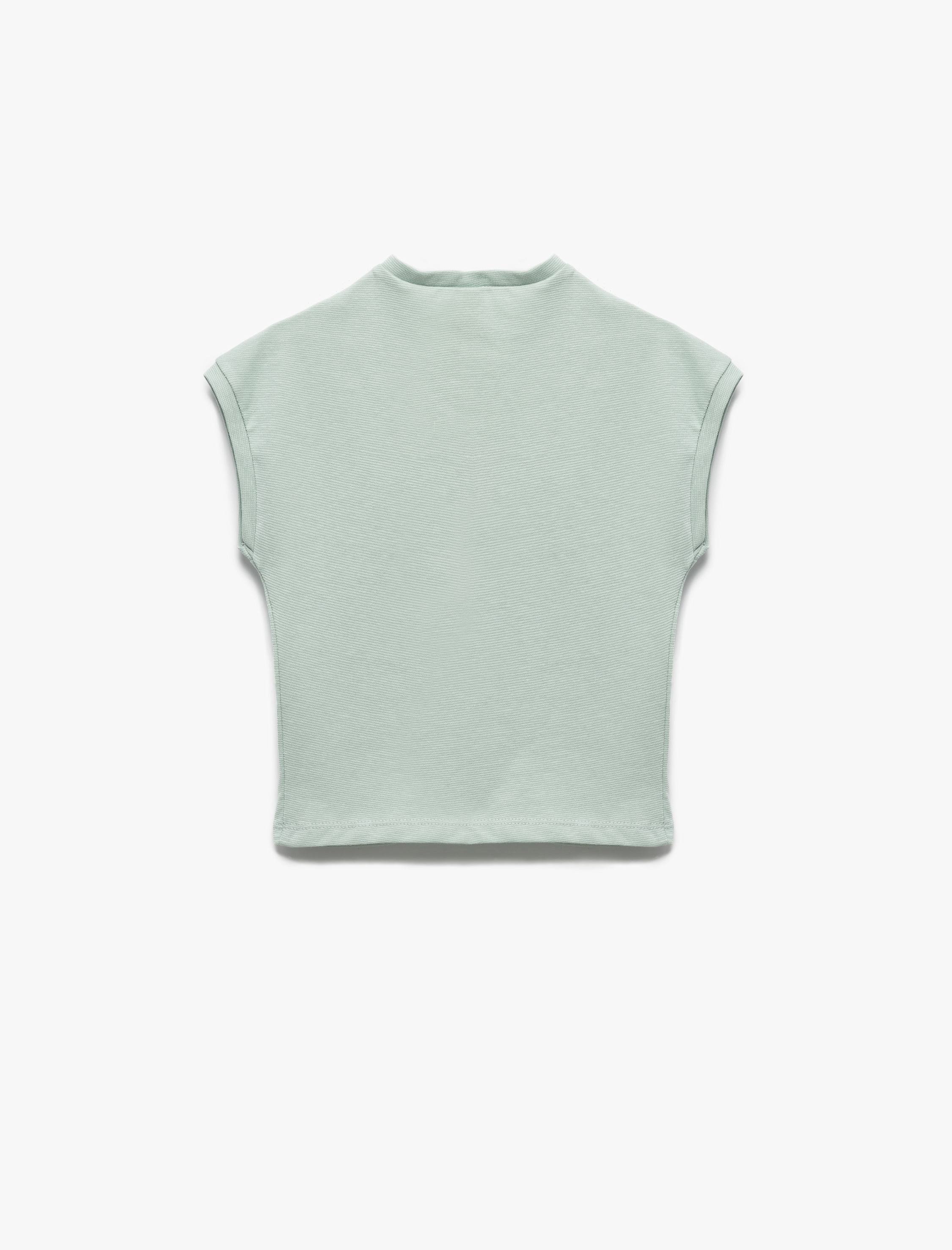  Erkek Bebek Pamuklu Bisiklet Yaka Düğme Detaylı Kolsuz Basic Atlet