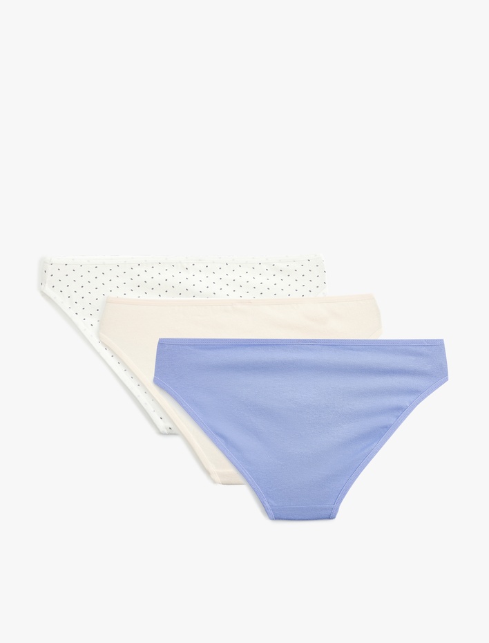  Pamuklu Çok Renkli 3'lü Kadın Külot Seti