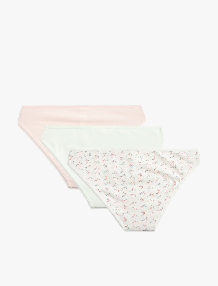  Pamuklu Baskılı 3'lü Kadın Külot Seti