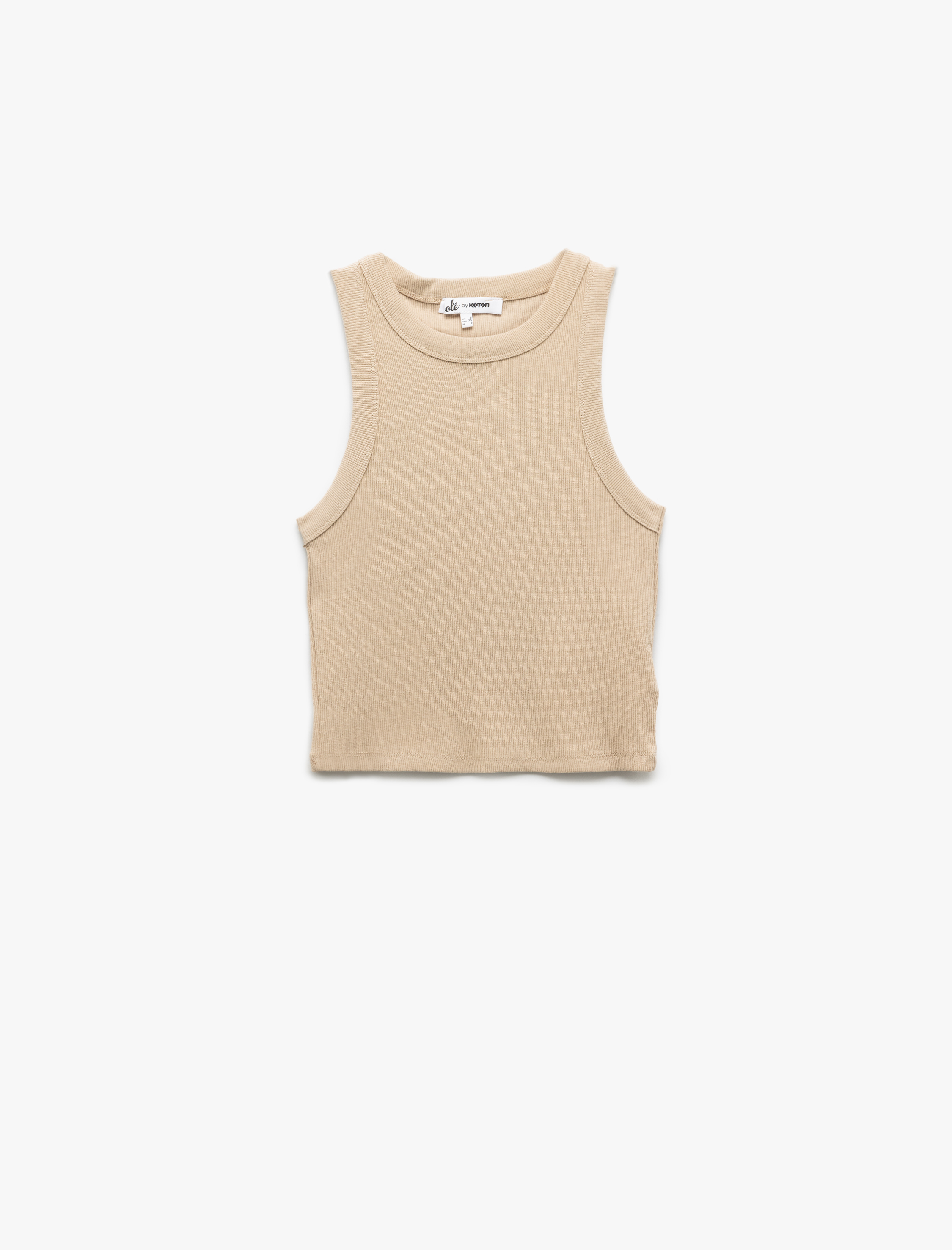   Halter Yaka Fitilli Slim Fit Crop Kadın Atlet