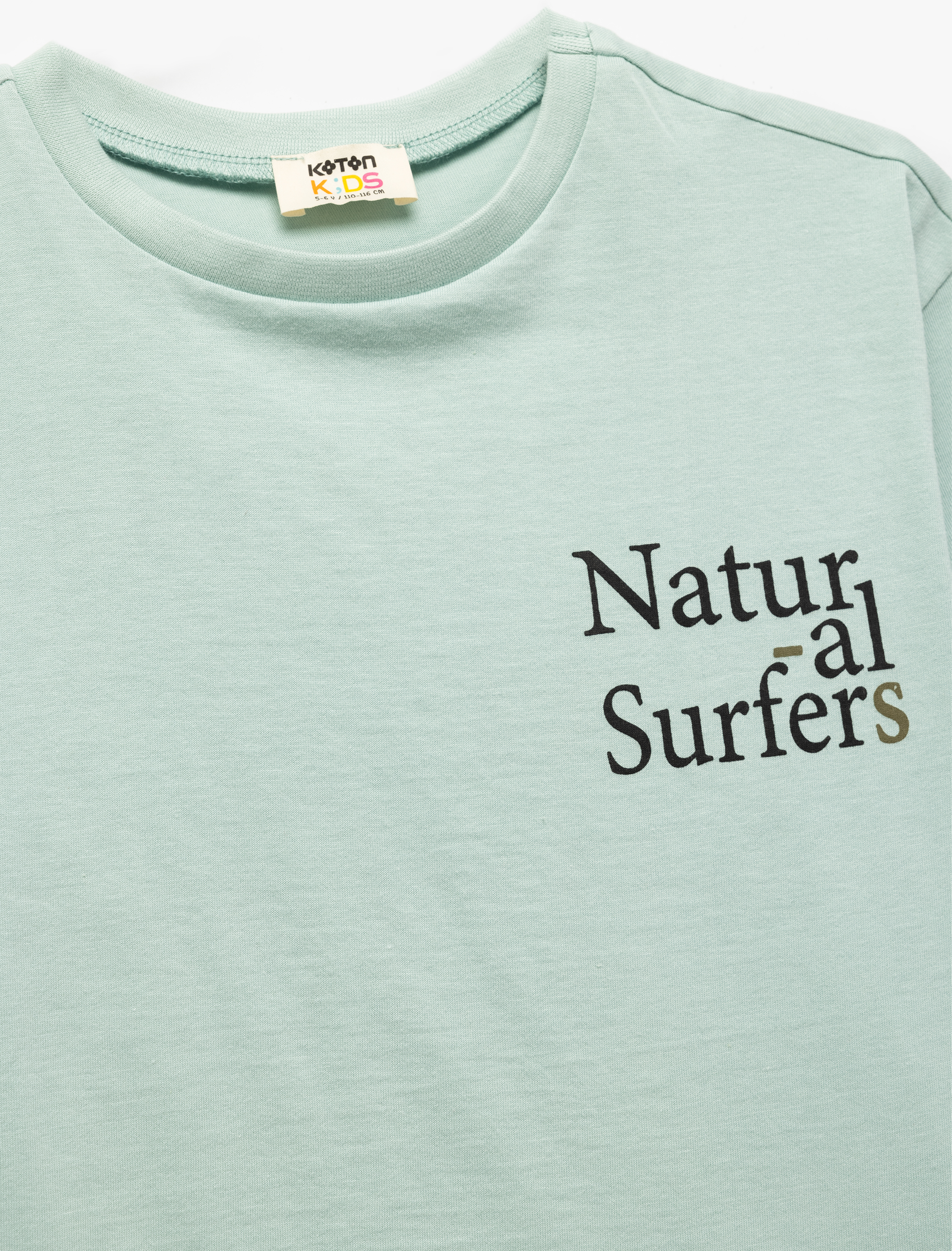  Erkek Çocuk Bisiklet Yaka Kısa Kollu Pamuklu Arkası Baskılı Tişört