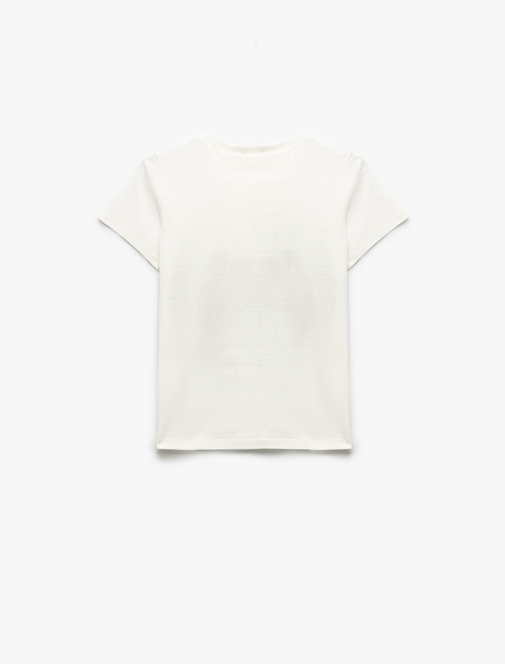 Erkek Çocuk Bisiklet Yaka Kısa Kollu Pamuklu Baskılı Tişört