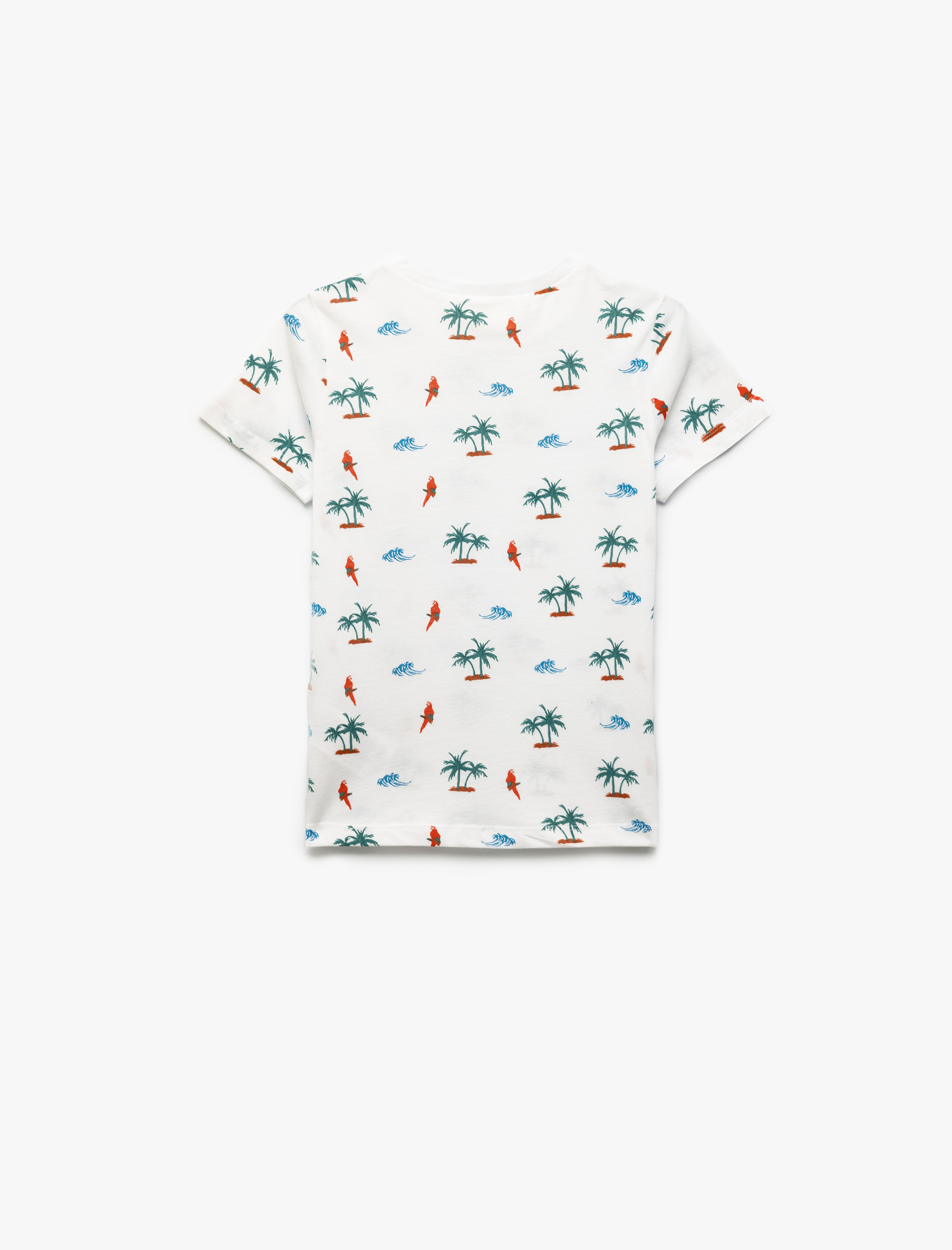  Erkek Çocuk Desenli Bisiklet Yaka Kısa Kollu Pamuklu Tişört