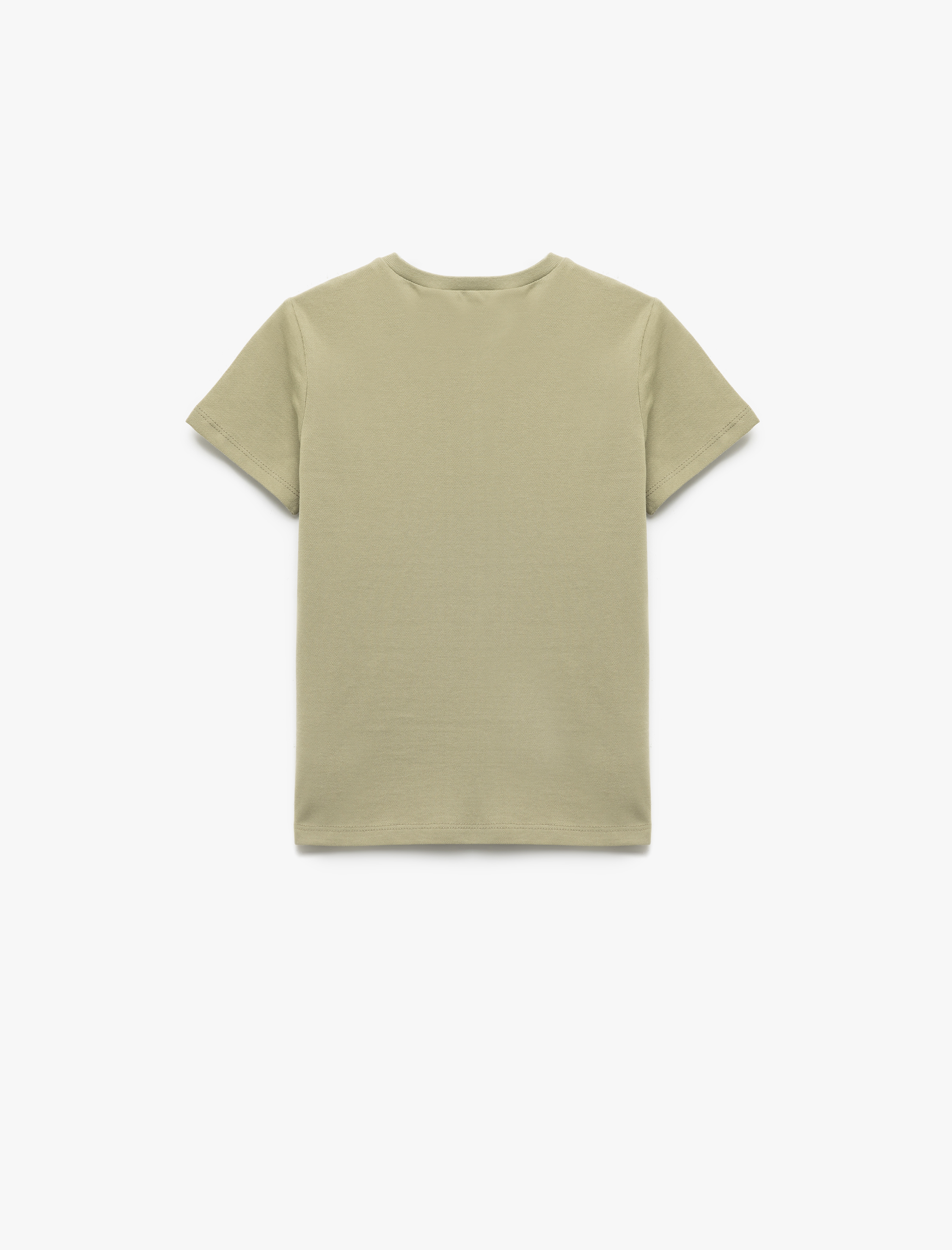  Erkek Çocuk Pamuklu Kısa Kollu Bisiklet Yaka Basic Tişört