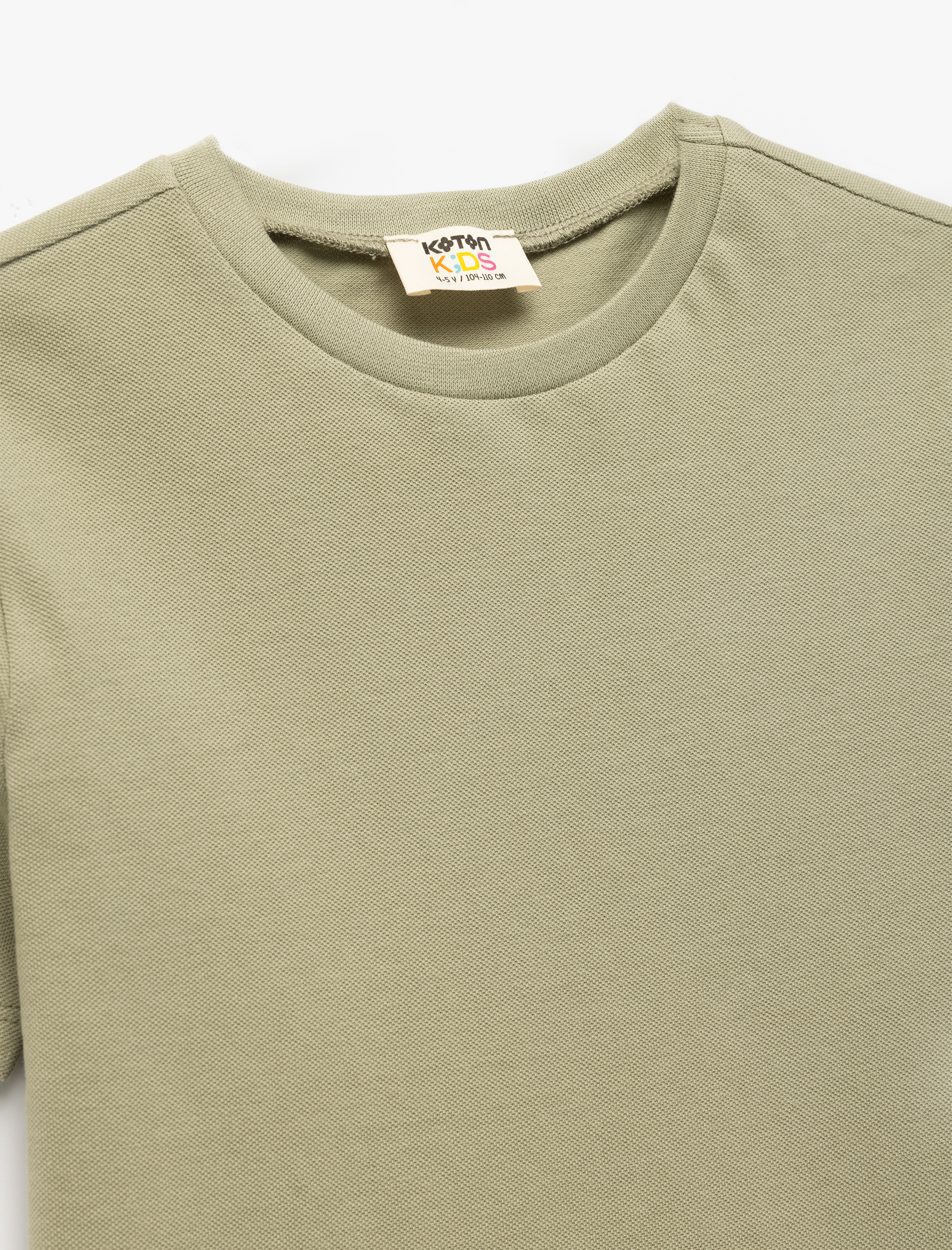  Erkek Çocuk Pamuklu Kısa Kollu Bisiklet Yaka Basic Tişört