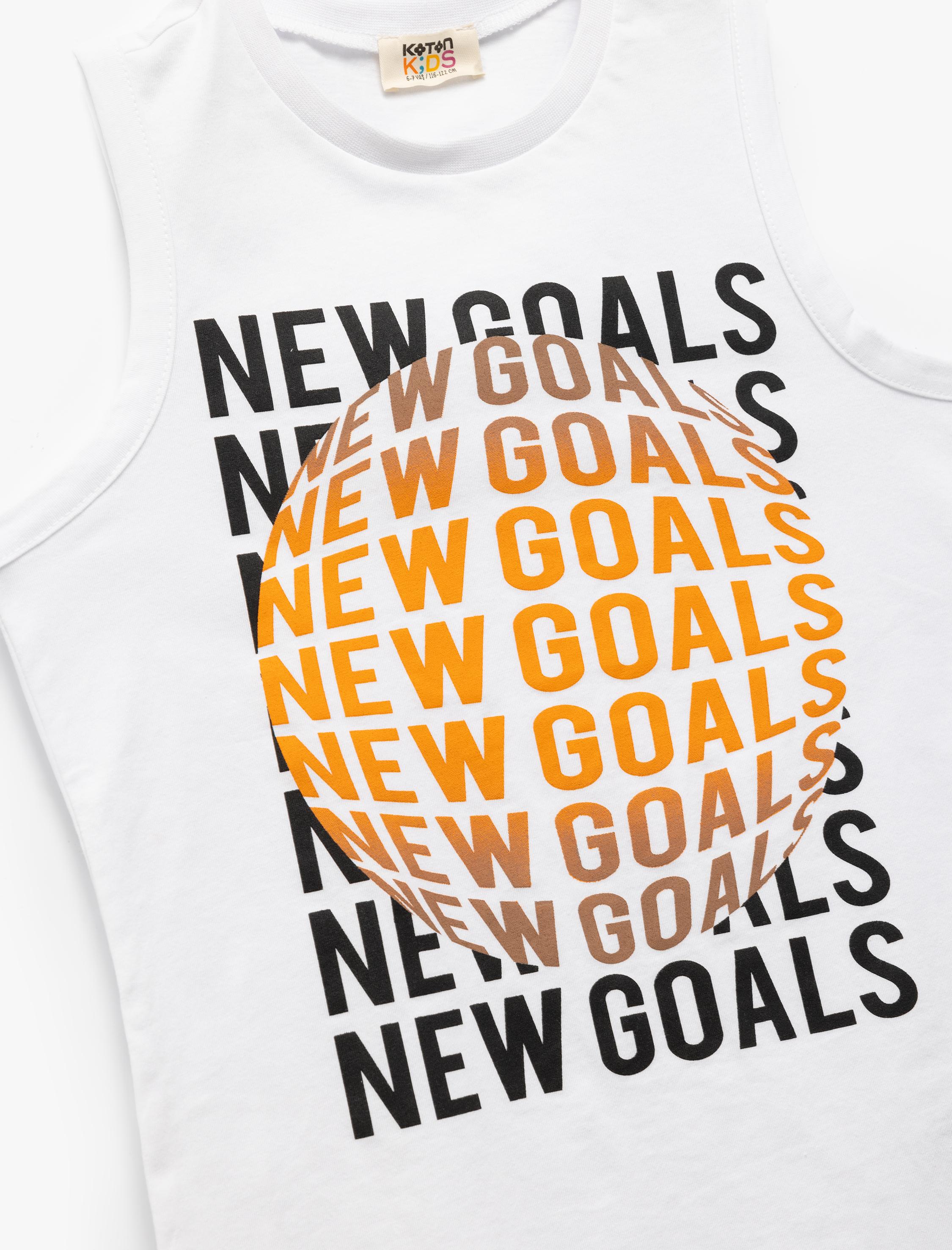  Erkek Çocuk Bisiklet Yaka Kolsuz Pamuklu Baskılı Atlet