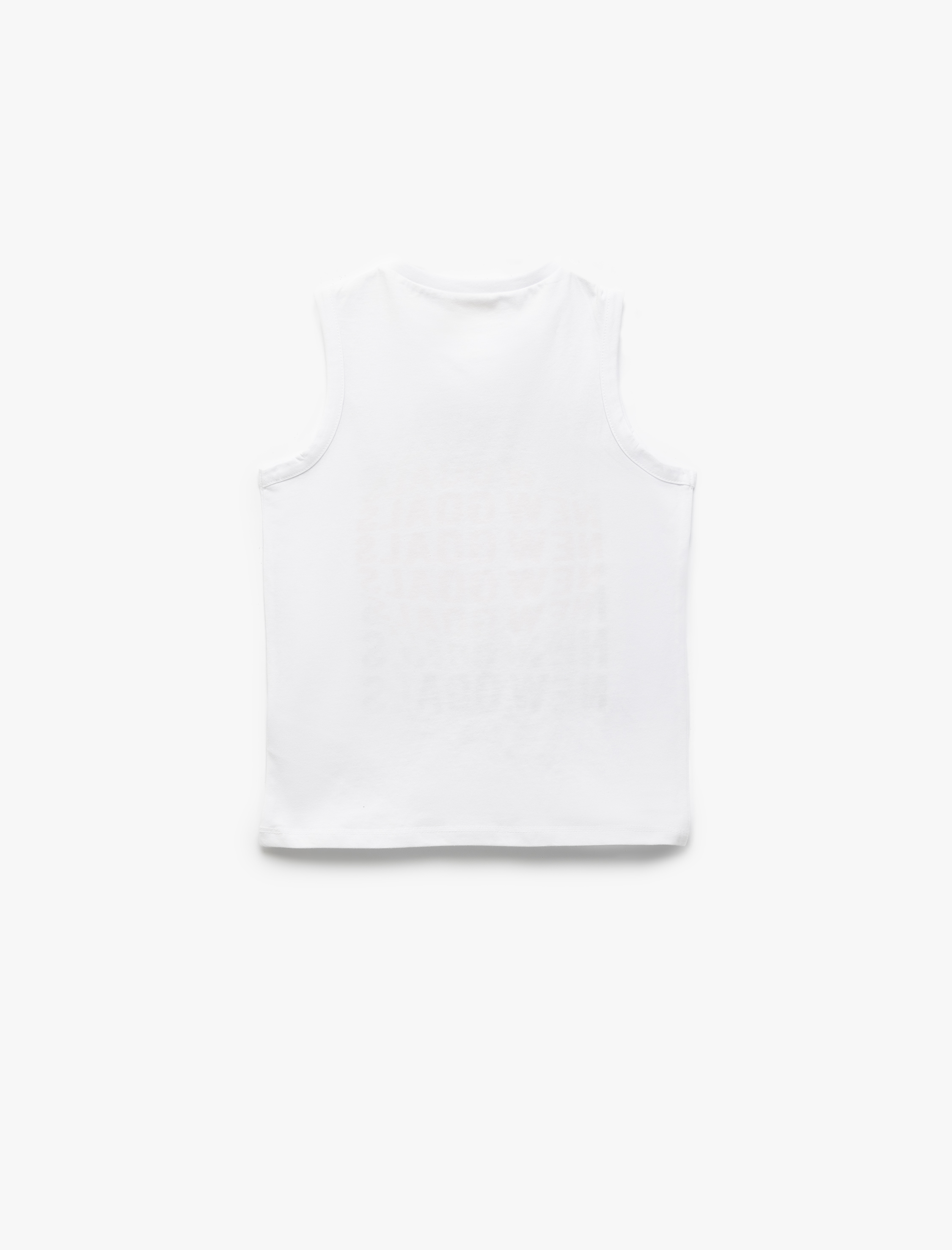  Erkek Çocuk Bisiklet Yaka Kolsuz Pamuklu Baskılı Atlet