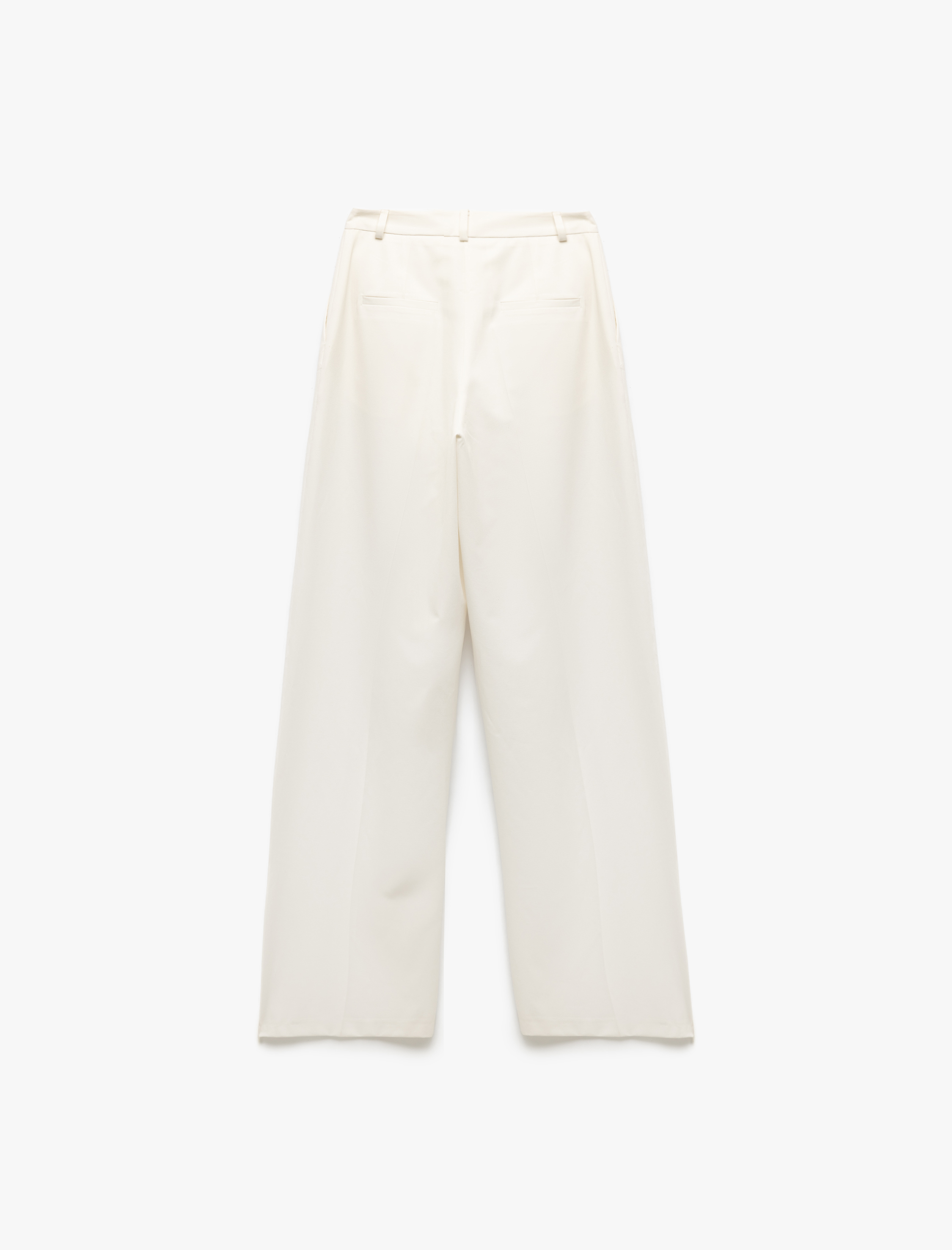   Regular Fit Pile Detaylı Yüksek Bel Palazzo Pantolon