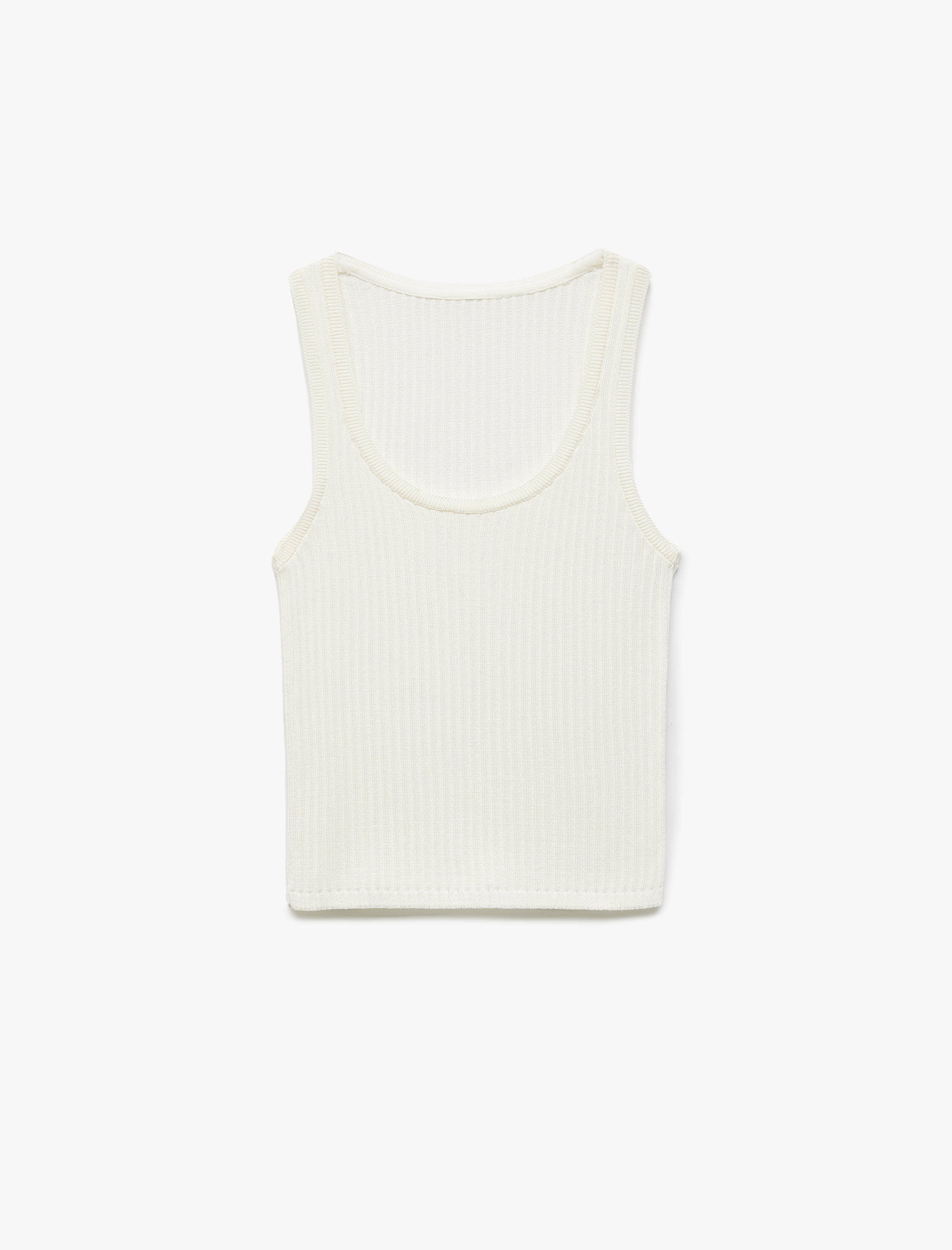 Derin Yuvarlak Yaka Kolsuz Triko Atlet