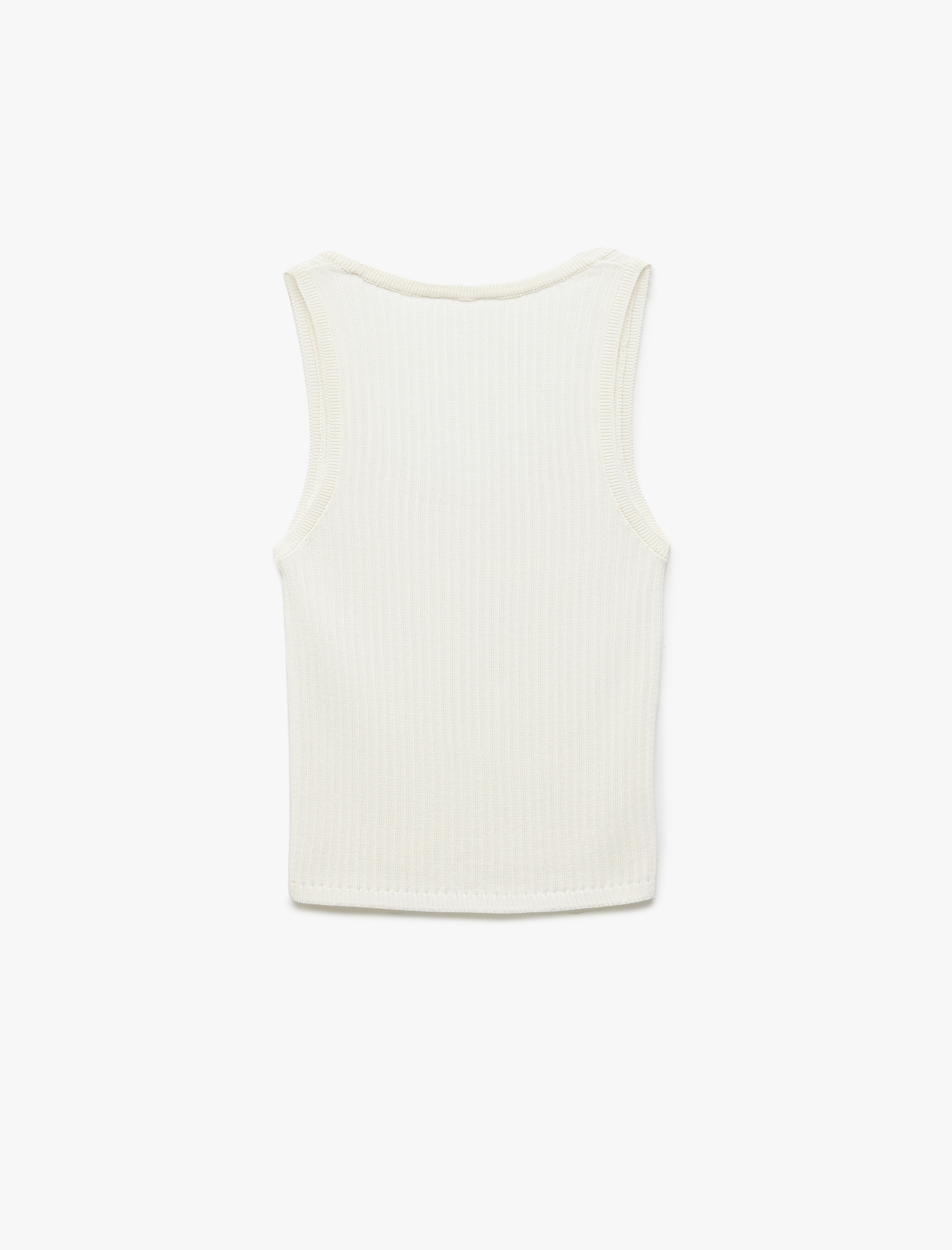 Derin Yuvarlak Yaka Kolsuz Triko Atlet