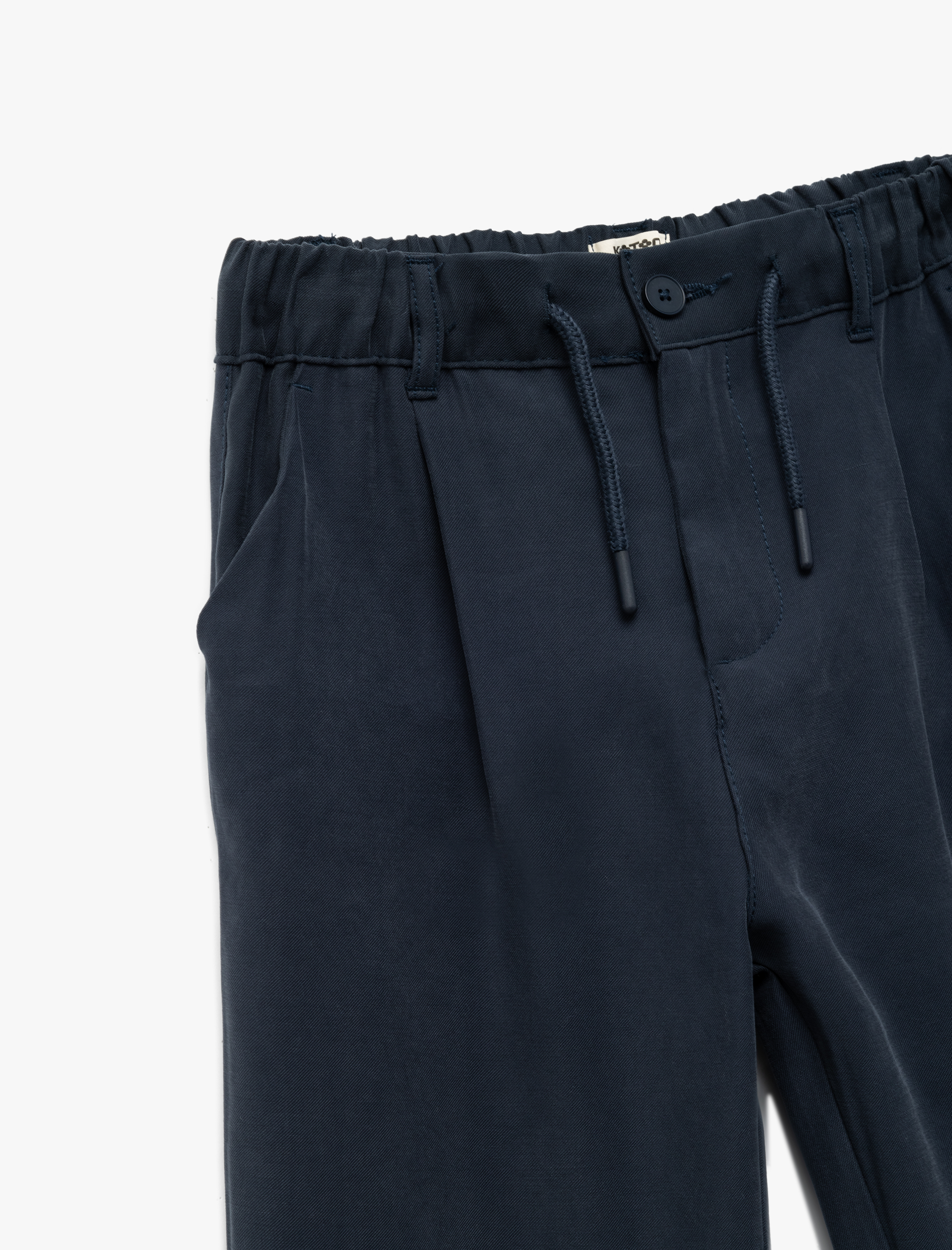  Erkek Çocuk Beli Ayarlanabilir Lastikli Bağcıklı Viskon Pantolon