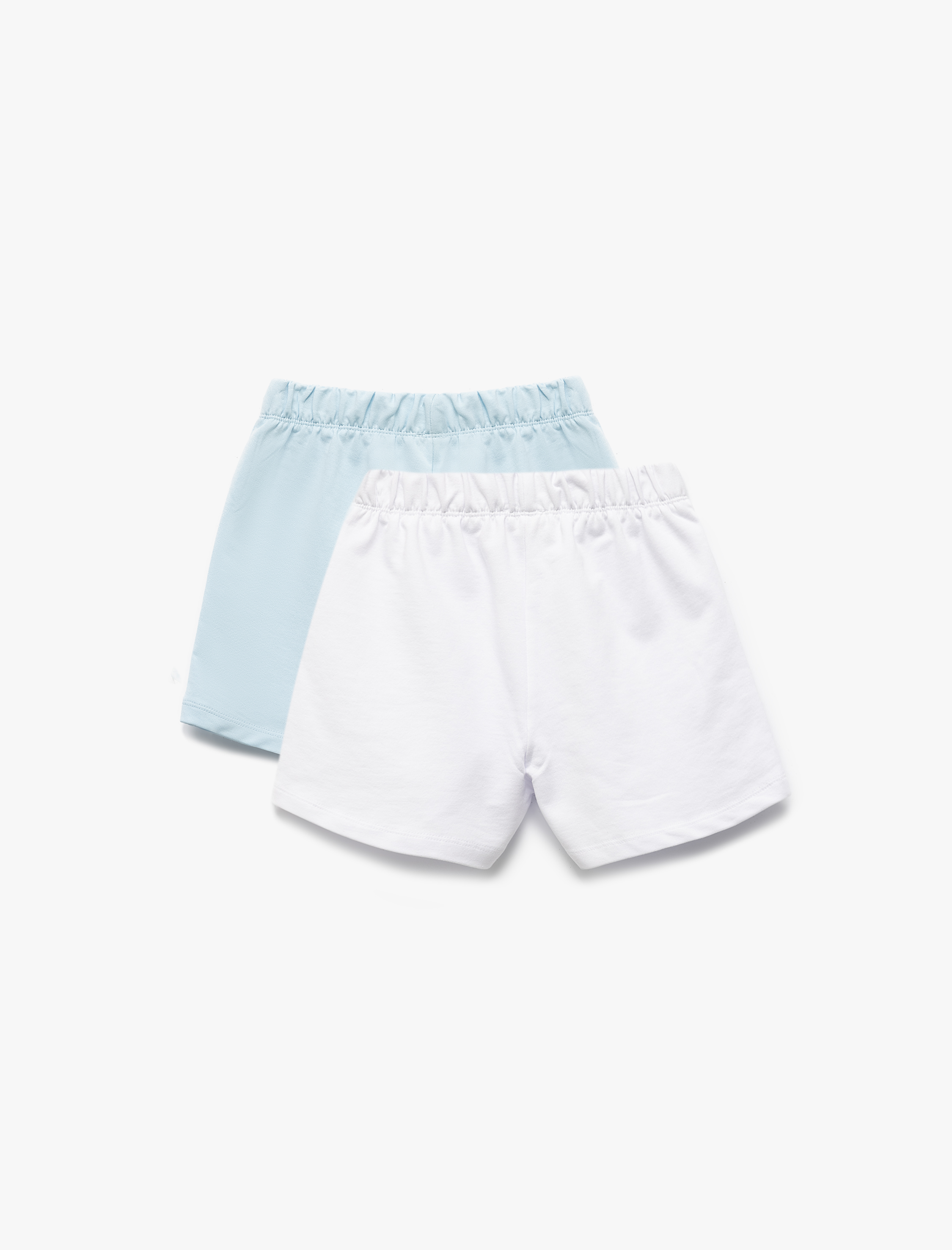 Kız Çocuk Pamuklu Beli Lastikli Bermuda Basic 2'li Şort Seti