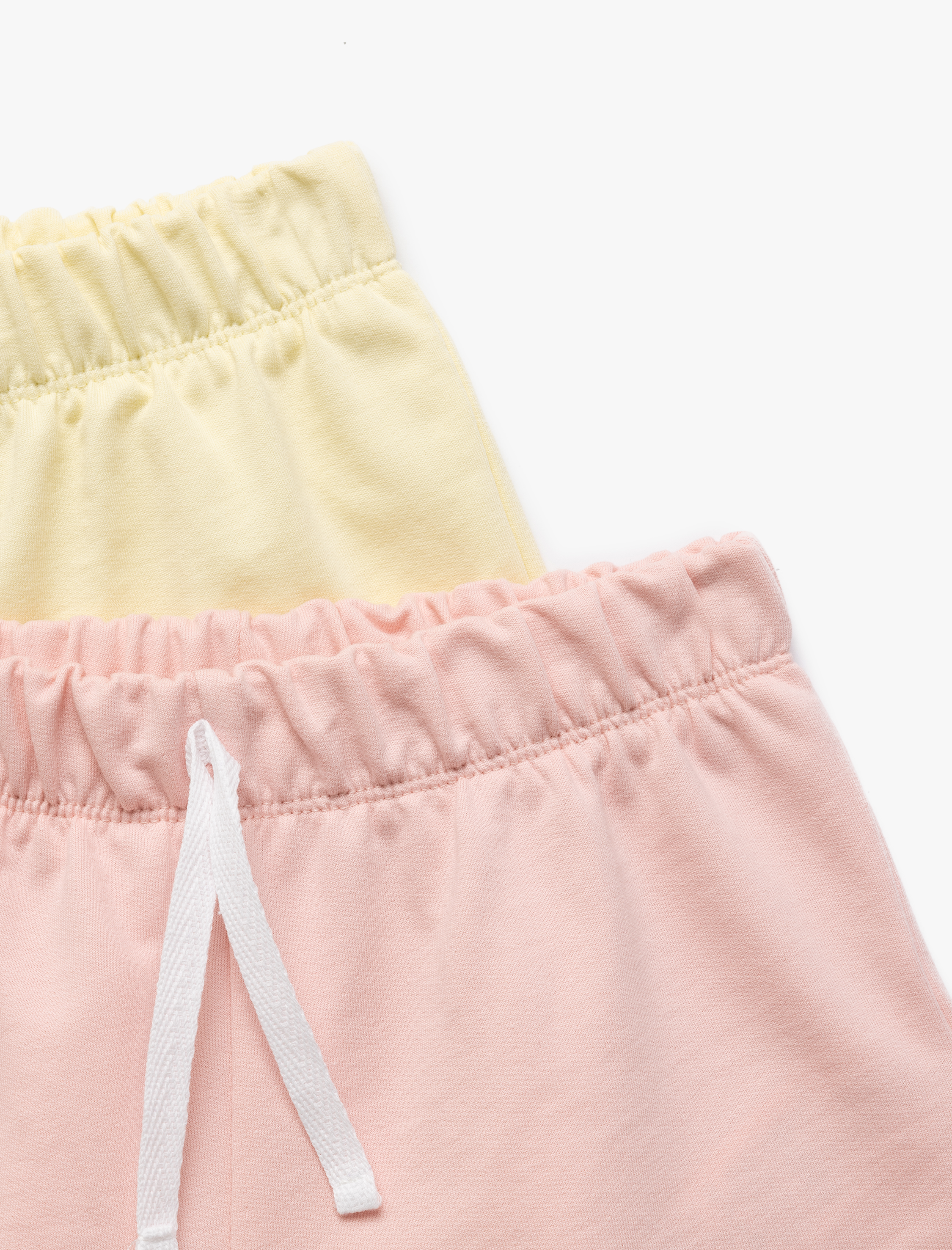 Kız Çocuk Pamuklu Beli Lastikli Basic Bermuda Çok Renkli 2'li Şort Seti