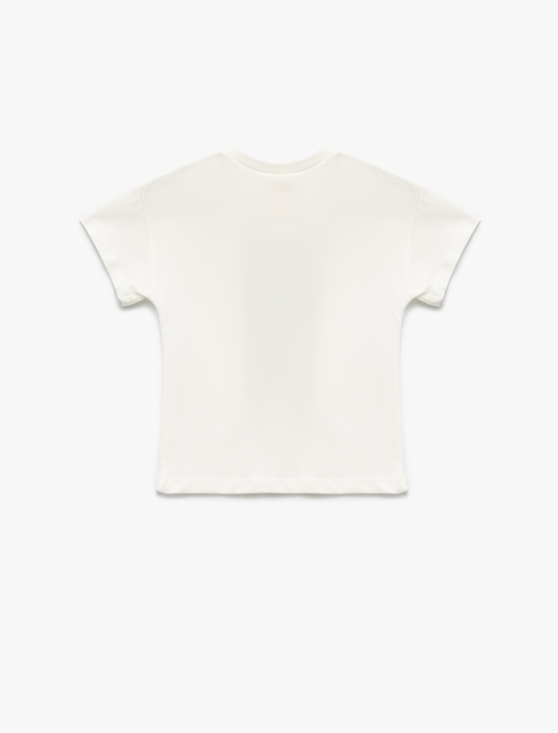  Kız Bebek Atatürk Baskılı Bisiklet Yaka Pamuklu Kısa Kollu Tişört