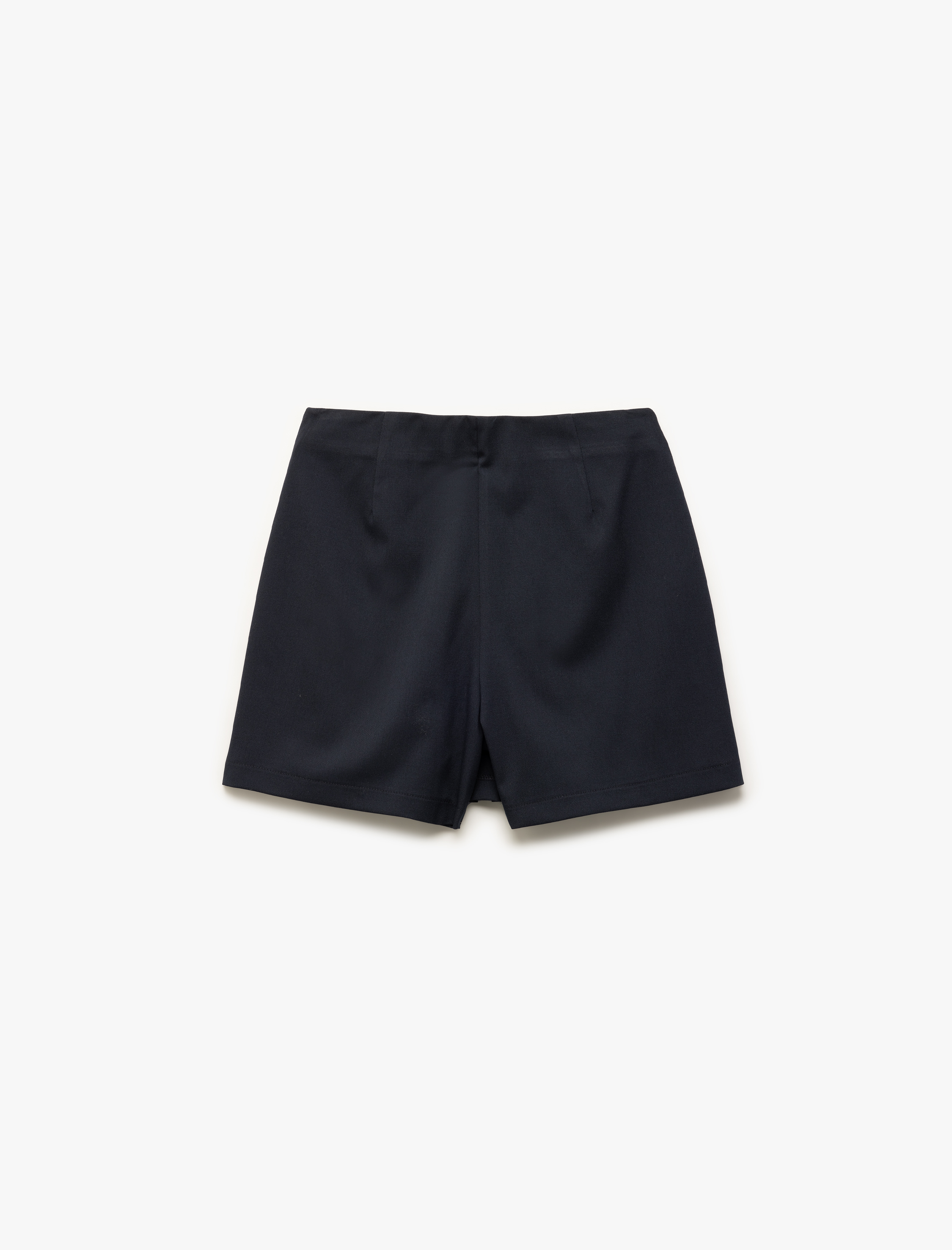   Dar Kesim Pileli Viskon Karışımlı Mini Şort Etek