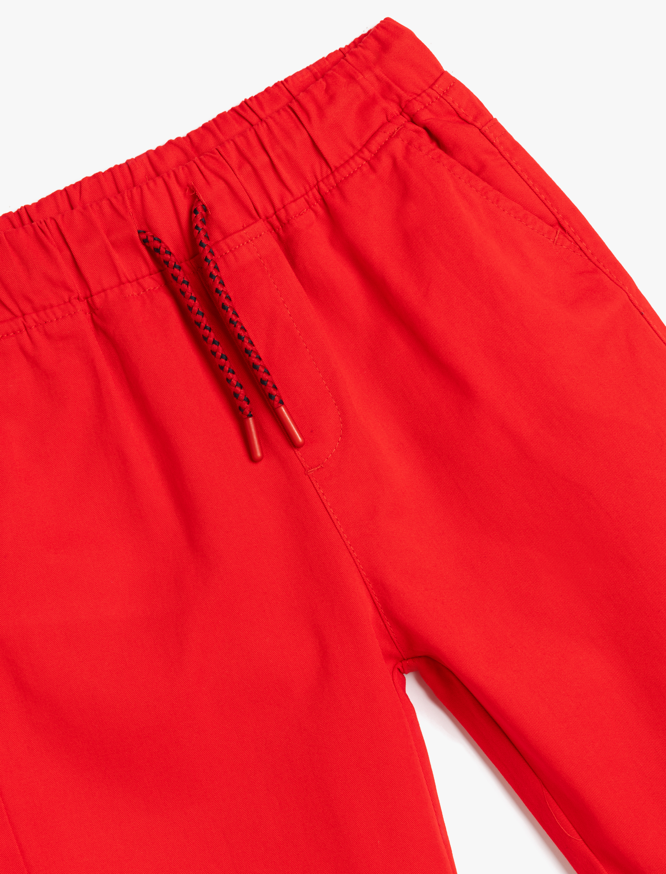  Erkek Çocuk Beli Bağlamalı Cep Detaylı Pamuklu Basic Şort