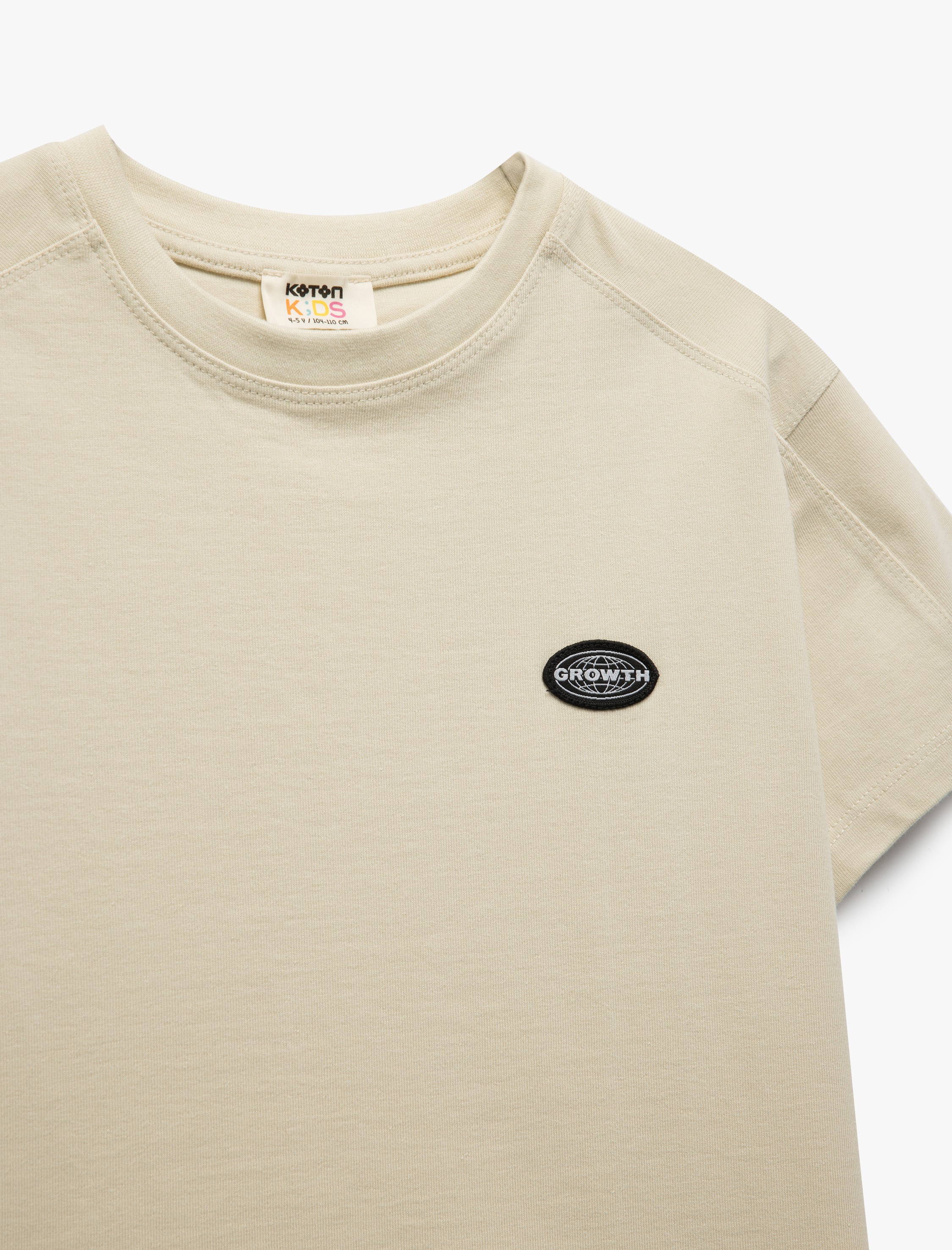  Erkek Çocuk Pamuklu Bisiklet Yaka Kısa Kollu Oversize Tişört