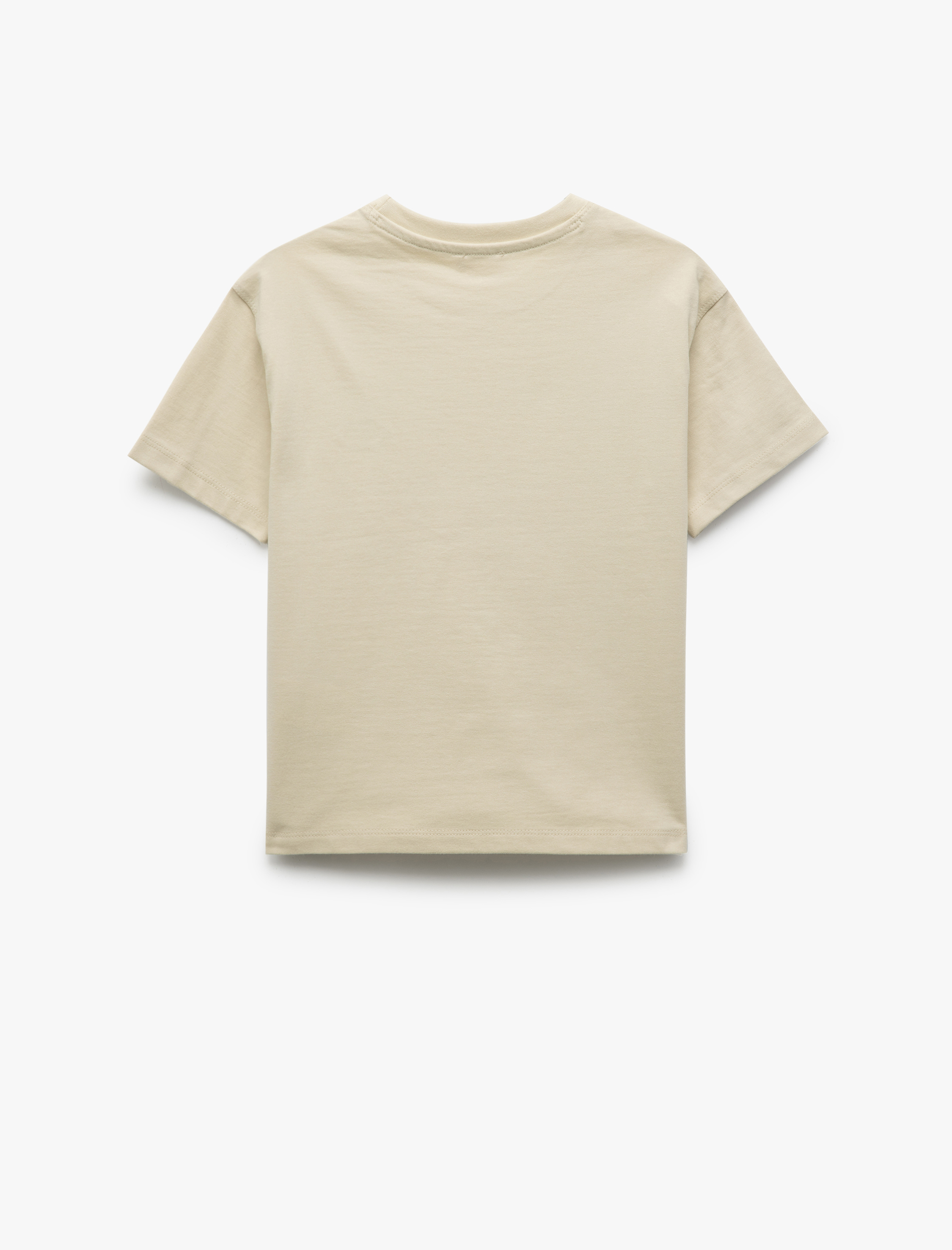  Erkek Çocuk Pamuklu Bisiklet Yaka Kısa Kollu Oversize Tişört