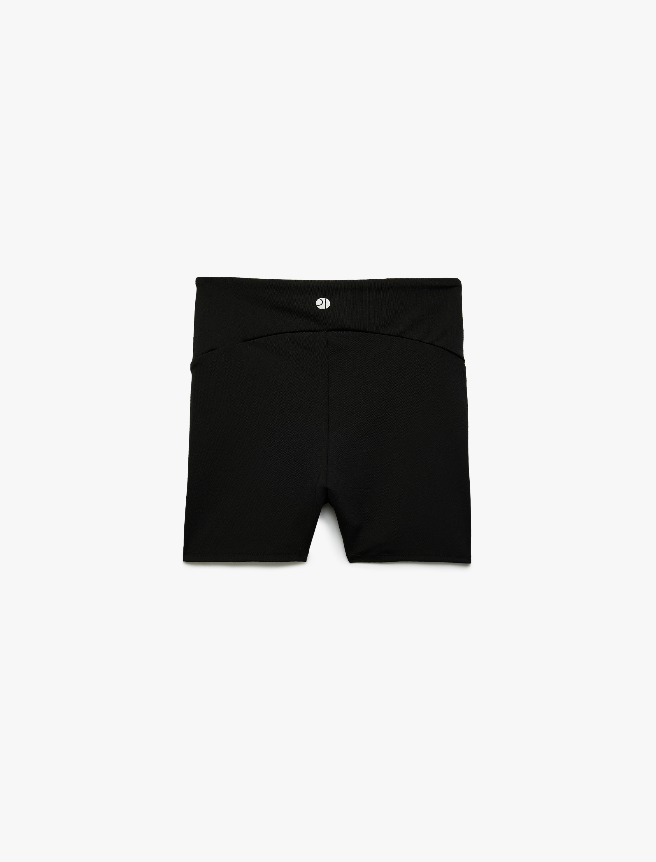   Dikiş Detaylı Kısa Biker İnterlok Spor Tayt