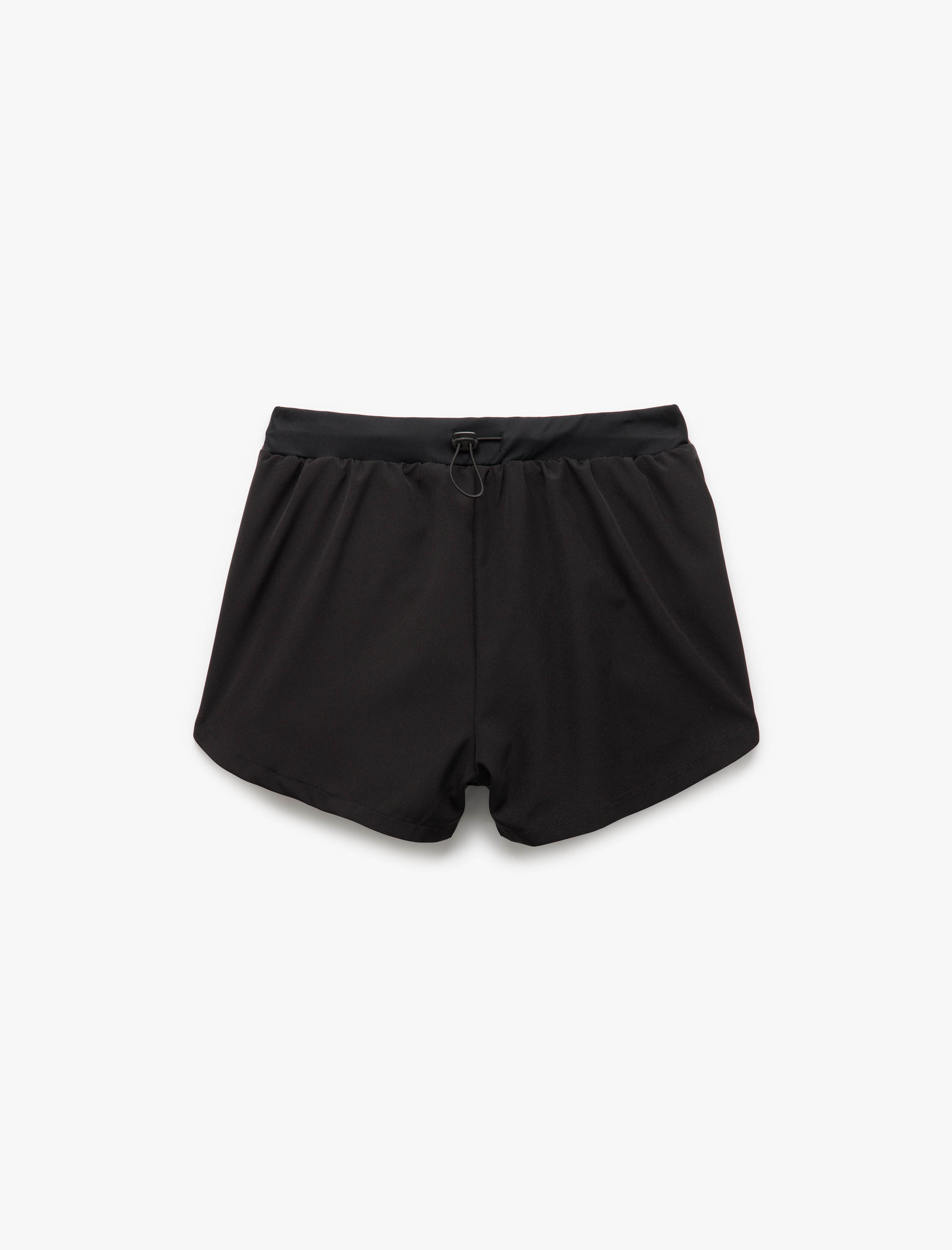   Yüksek Bel Renk Bloklu Mini Taytlı Paraşüt Spor Şort