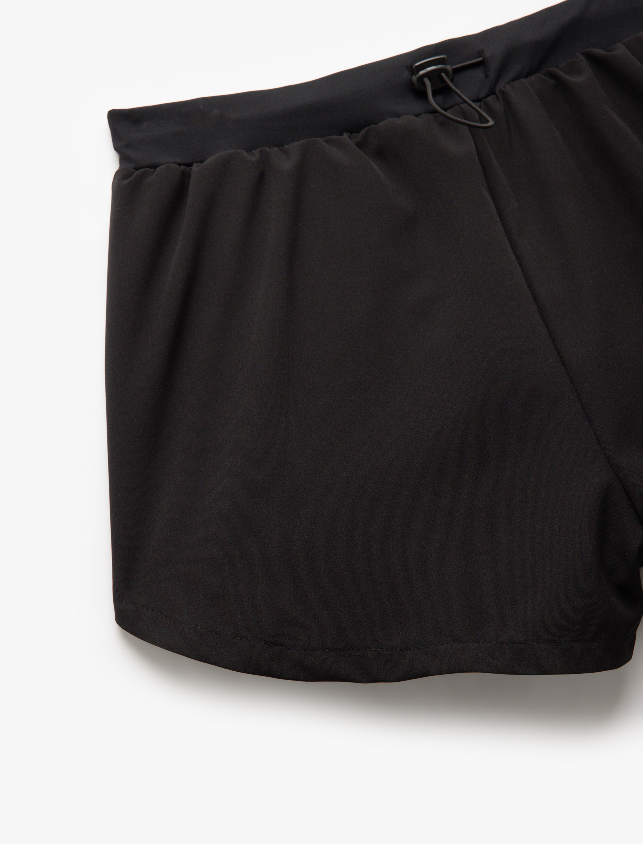   Yüksek Bel Renk Bloklu Mini Taytlı Paraşüt Spor Şort