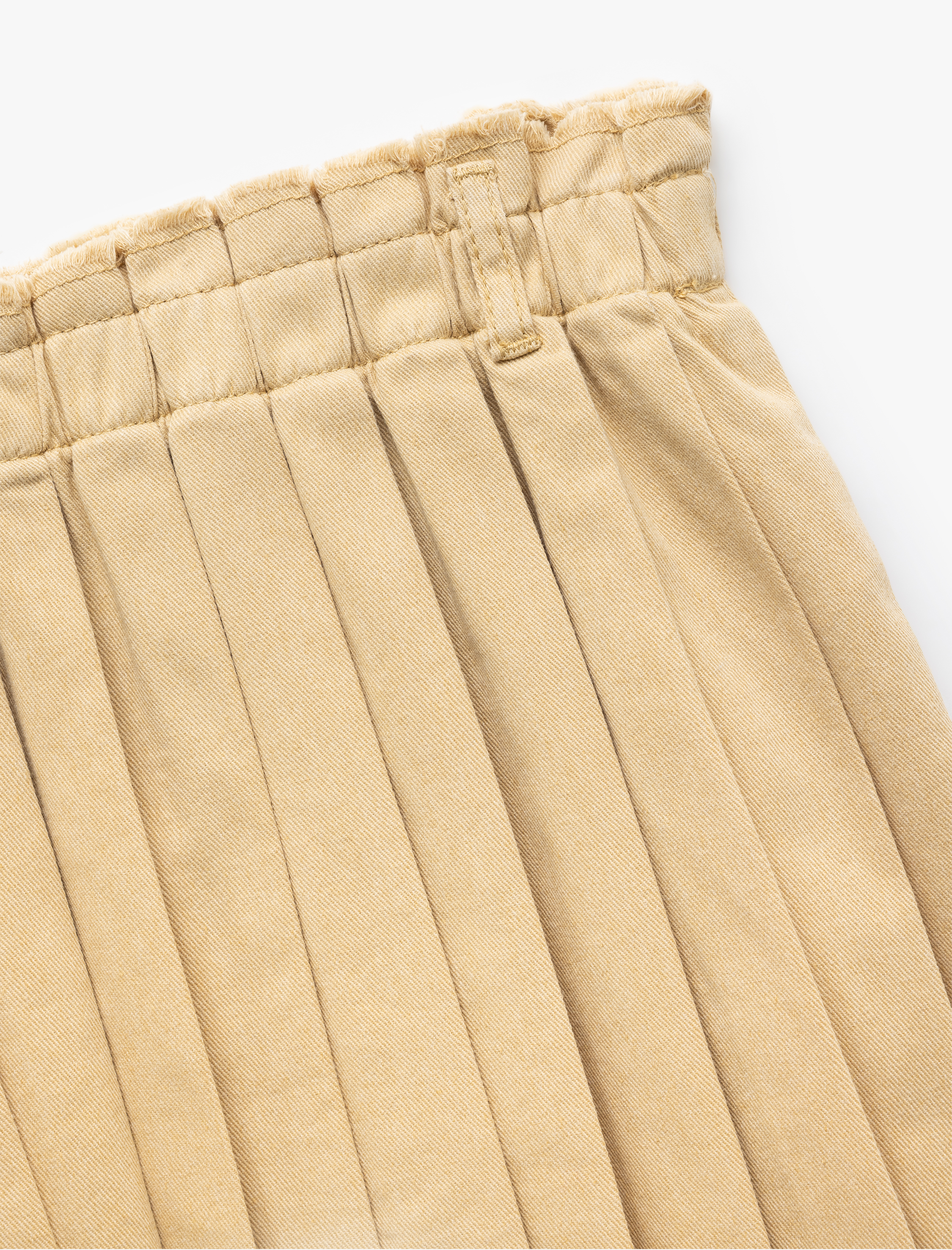   Kalın Pileli Normal Bel Mini Etek