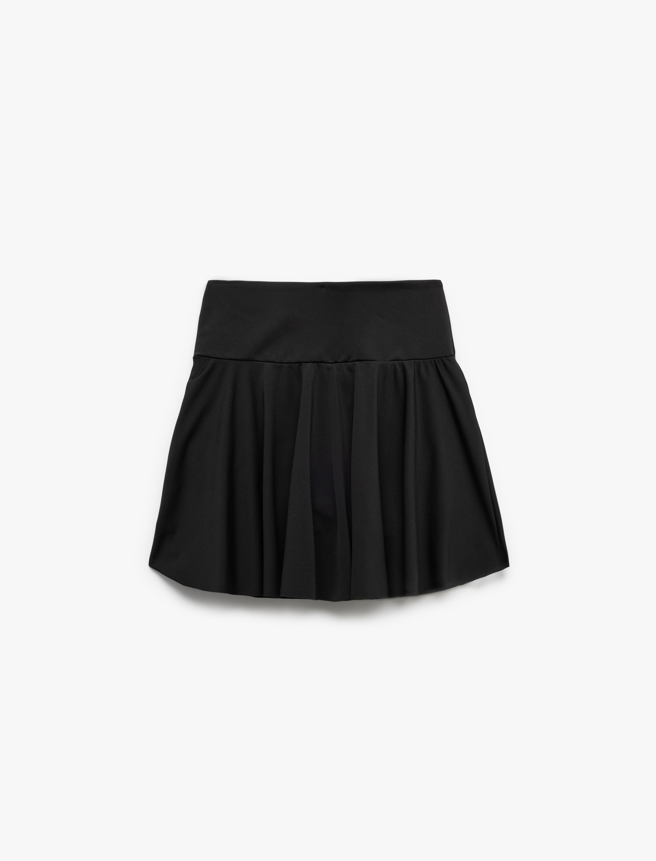   Yüksek Bel Rahat Kesim Spor Şort Etek