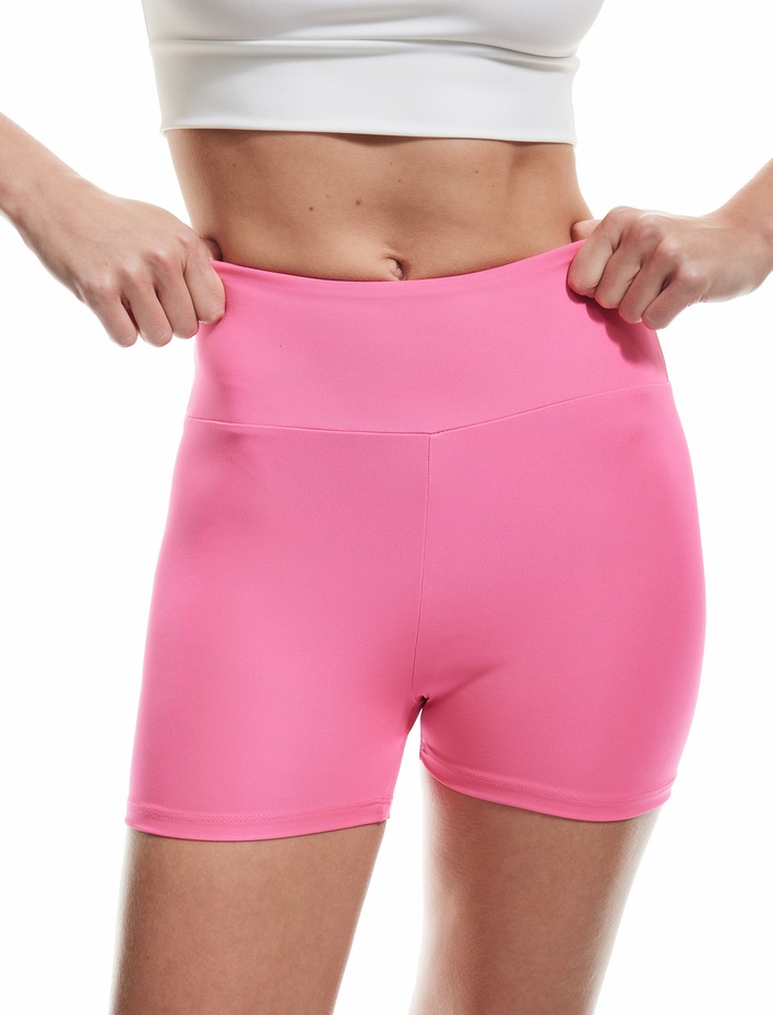  Yüksek Bel Dar Kesim Spor Biker Tayt