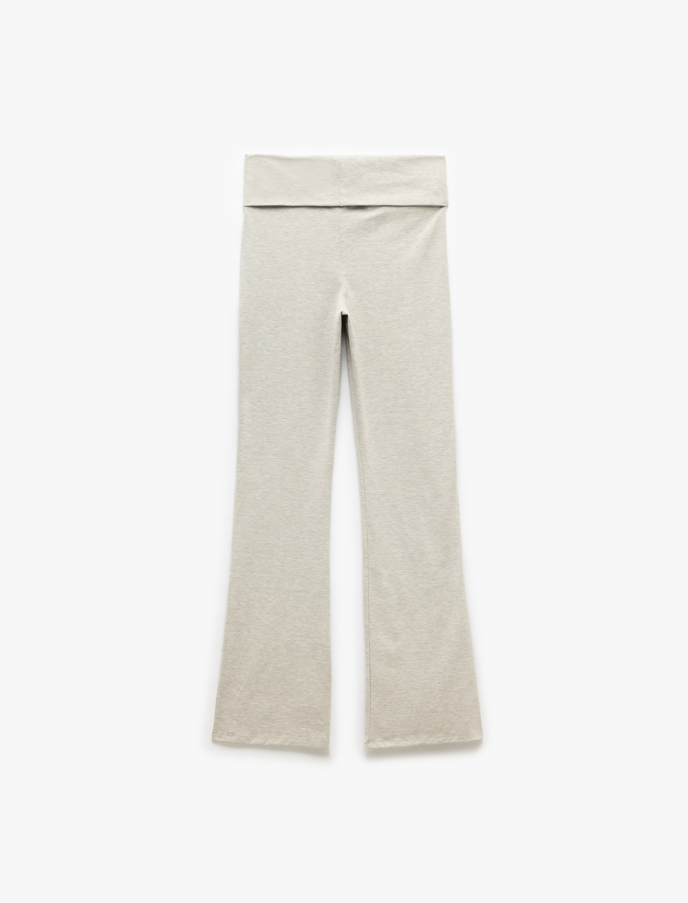   Pamuklu Dar Kesim Beli Katlı İspanyol Paça Eşofman Altı