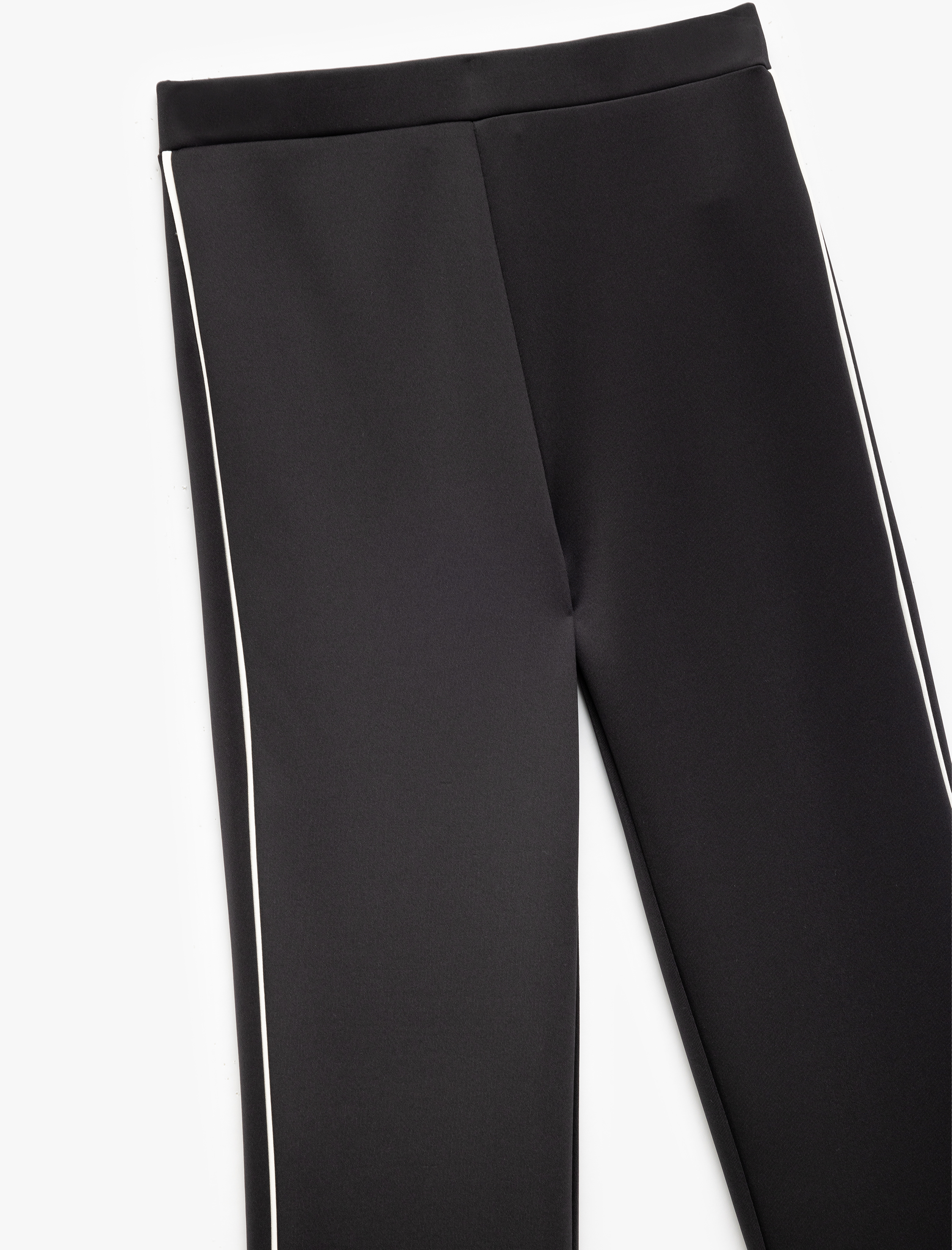   Çizgili Yüksek Bel İspanyol Paça Tayt Pantolon