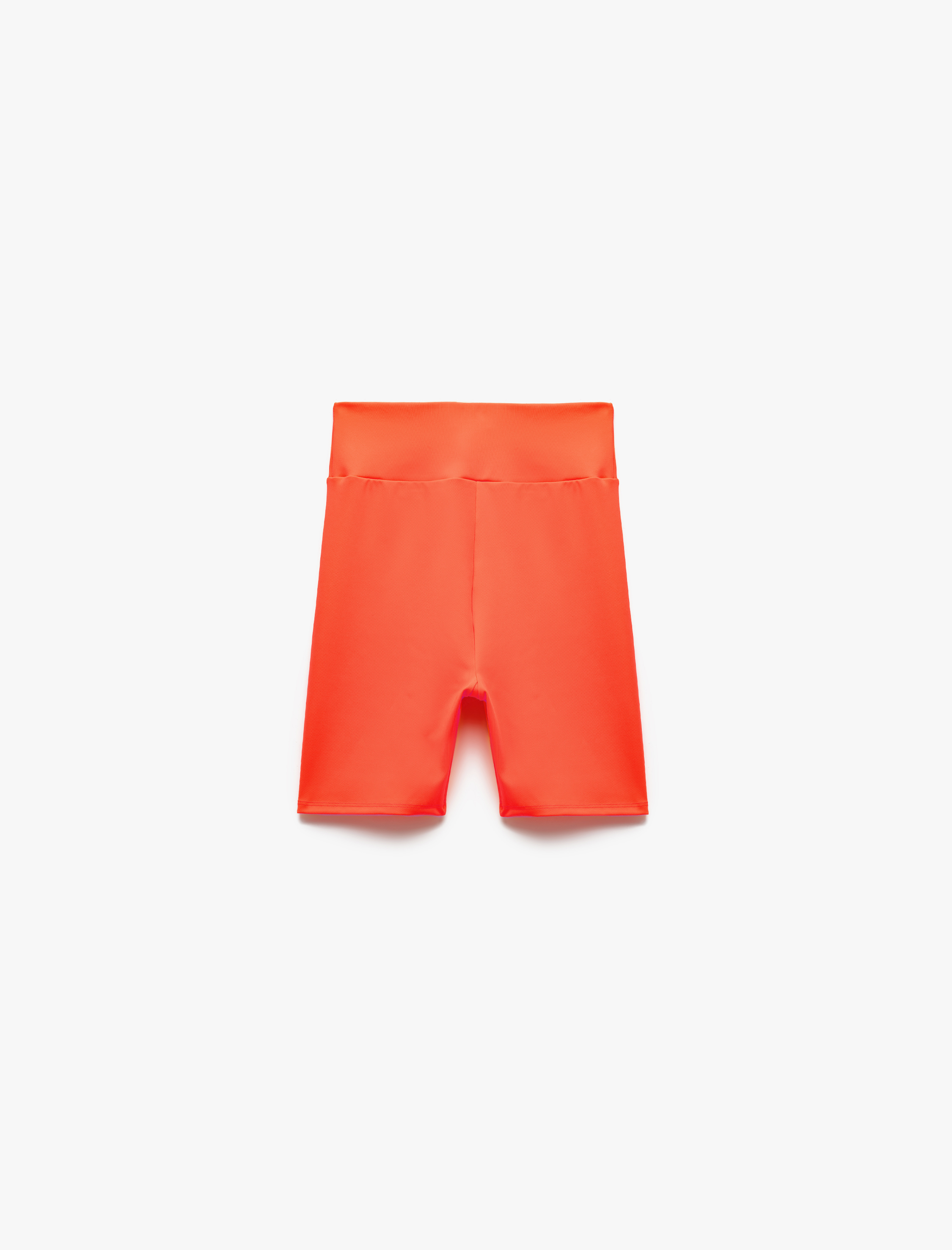   Yüksek Bel Slim Fit Biker Spor Tayt