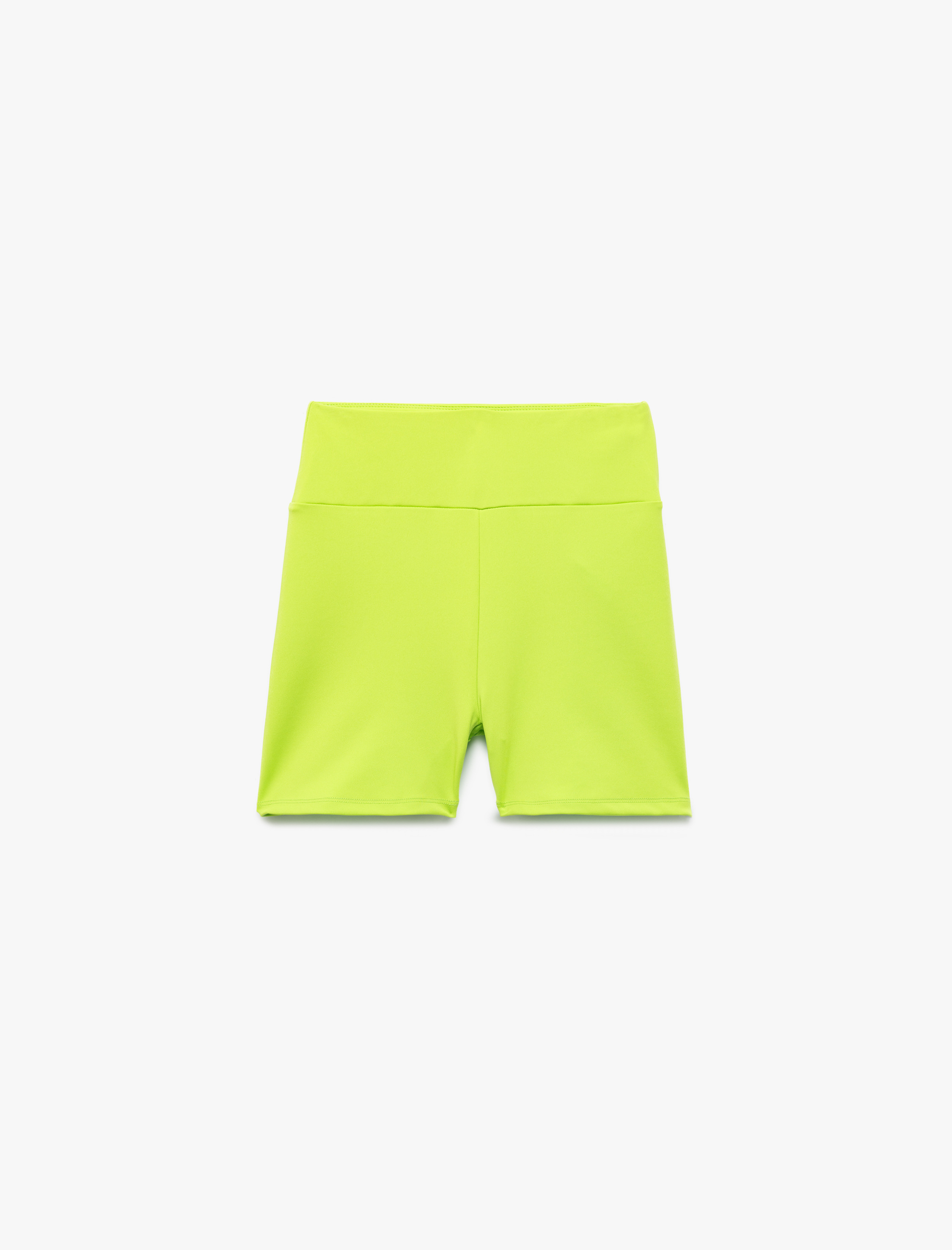   Yüksek Bel Dar Kesim İnterlok Spor Biker Tayt