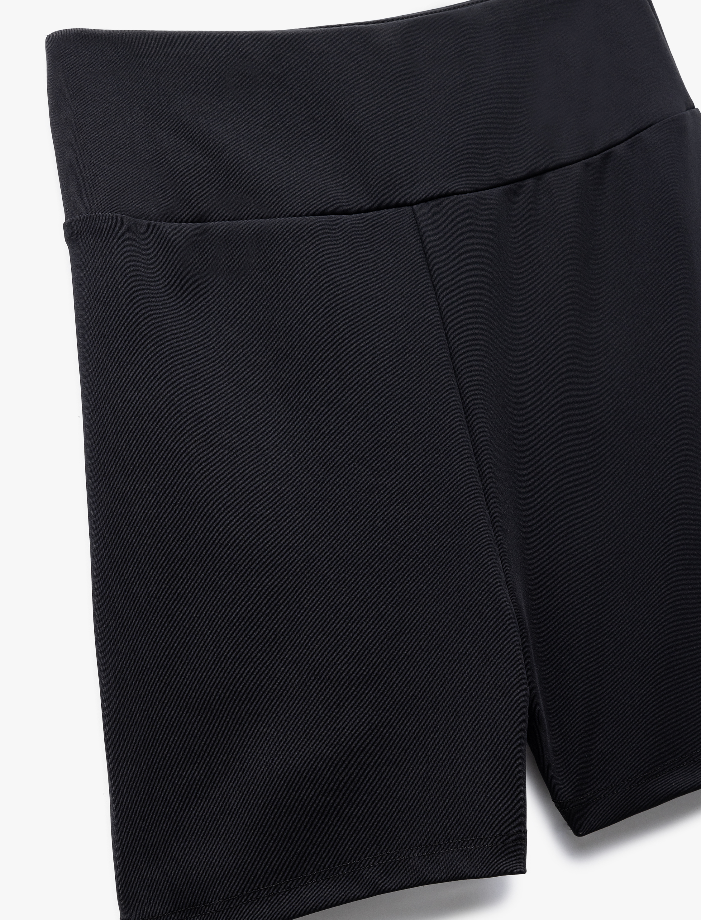   Yüksek Bel Baskılı İnterlok Spor Biker Tayt