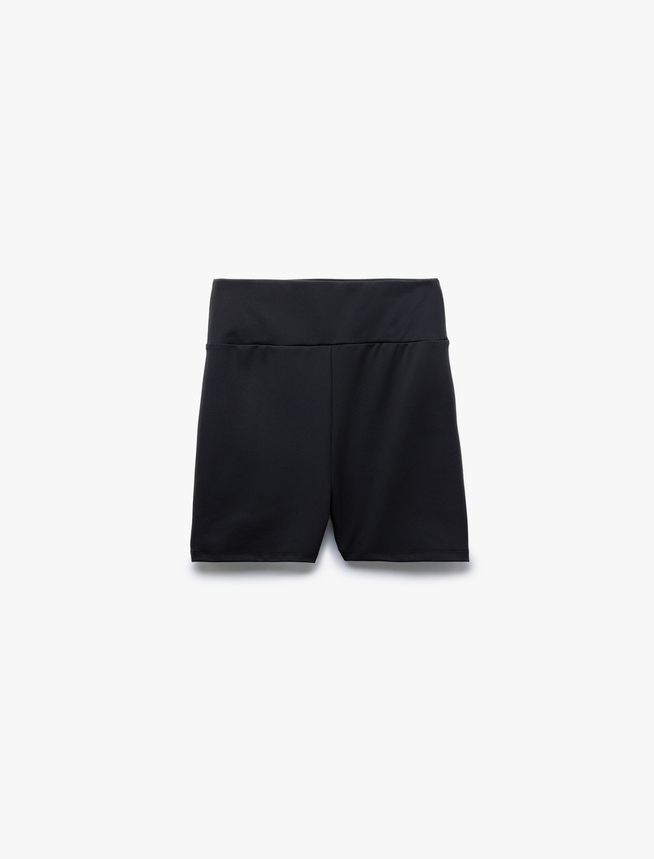   Yüksek Bel Baskılı İnterlok Spor Biker Tayt