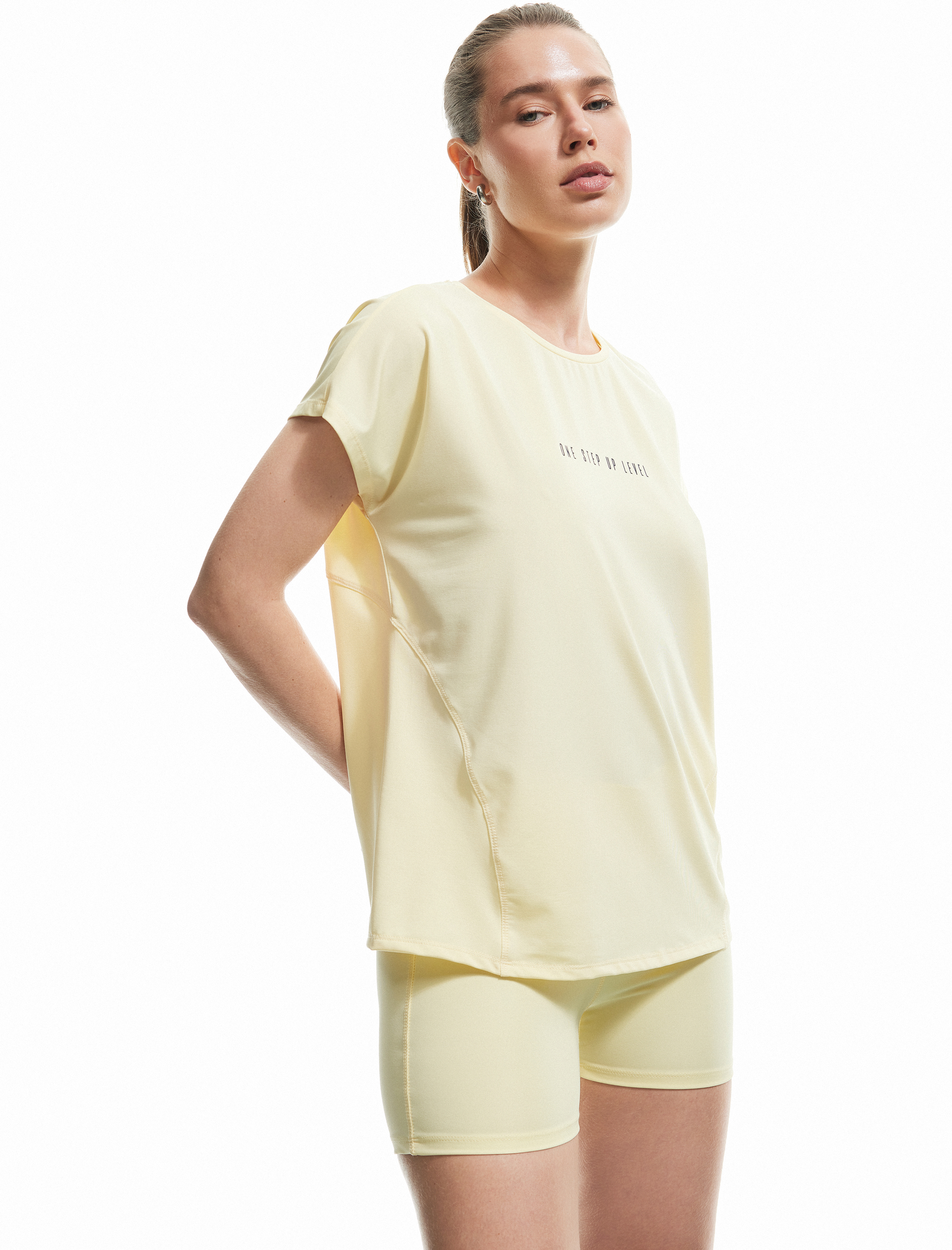   Baskılı Bisiklet Yaka Rahat Kalıp Spor Tişört