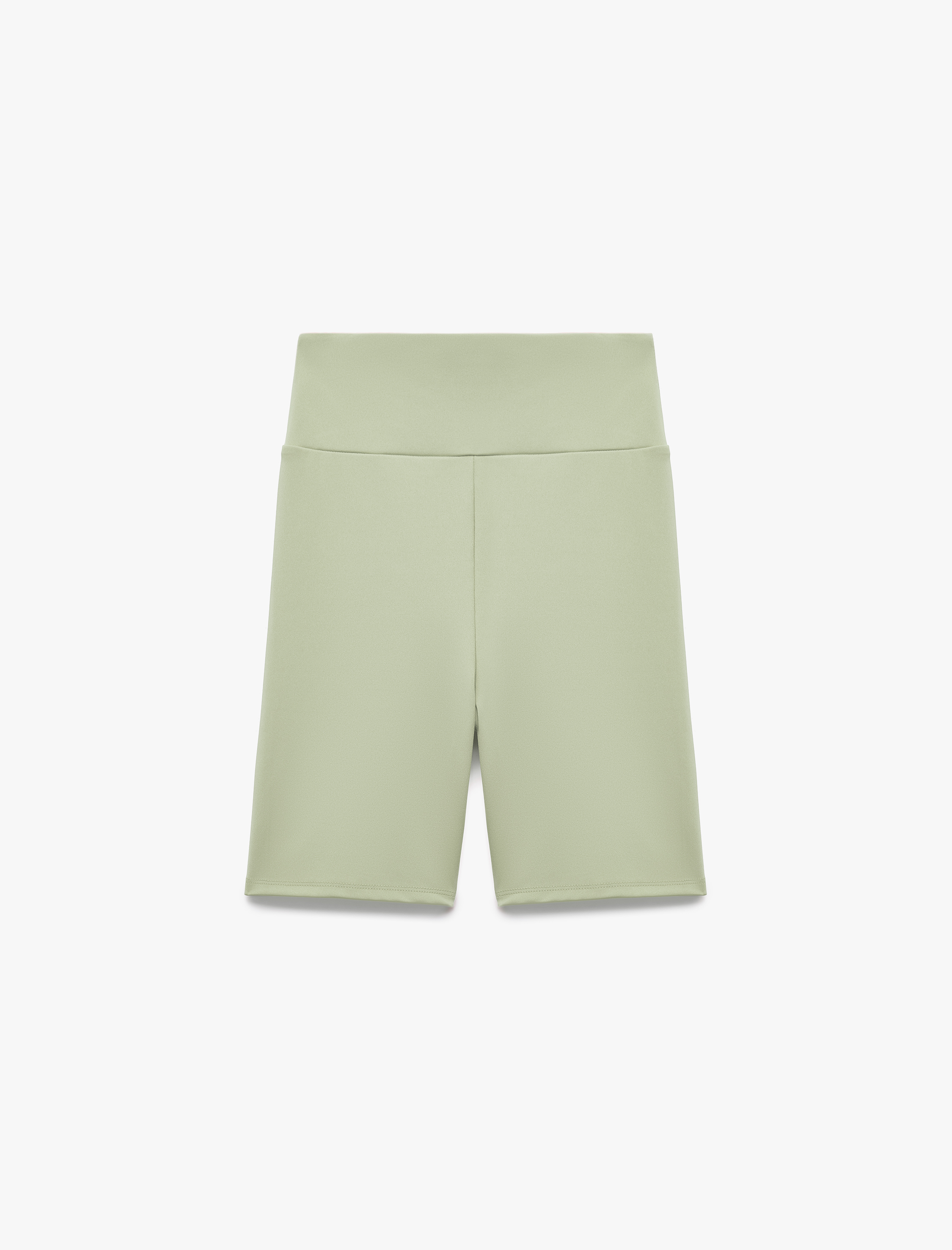   Yüksek Bel Slim Fit Biker Spor Tayt