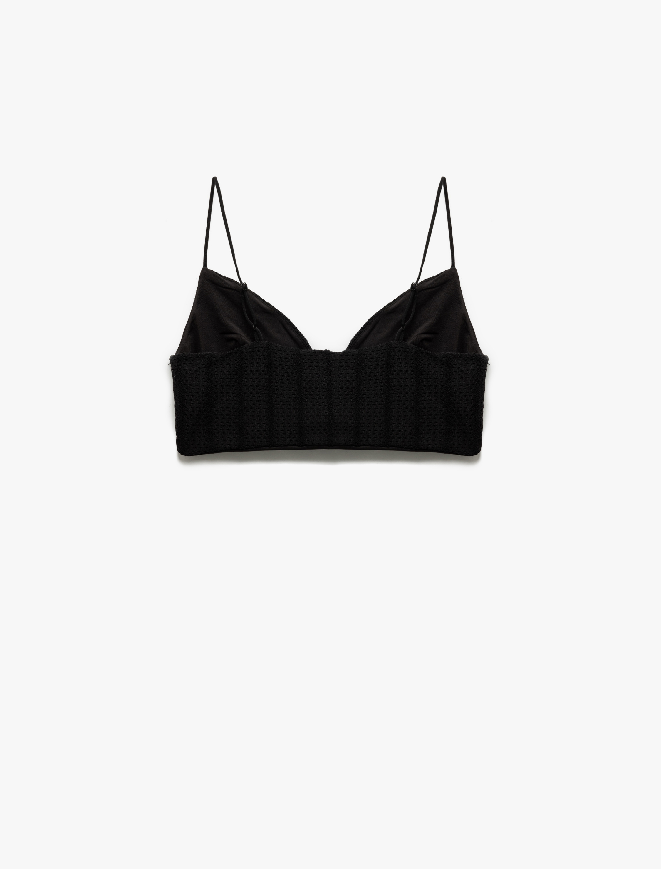   Slim Fit Kolsuz Kalp Yaka Crop İp Askılı Büstiyer