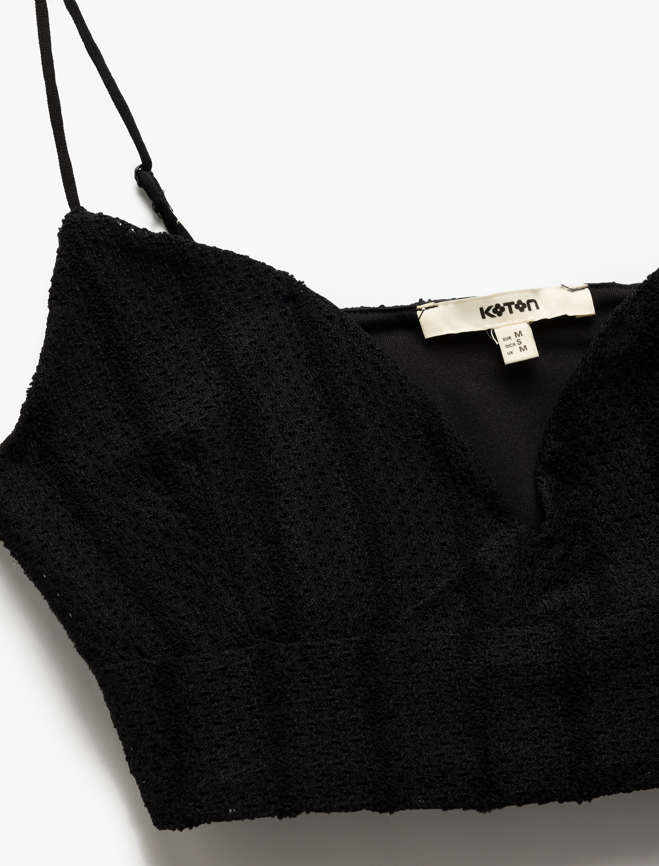   Slim Fit Kolsuz Kalp Yaka Crop İp Askılı Büstiyer