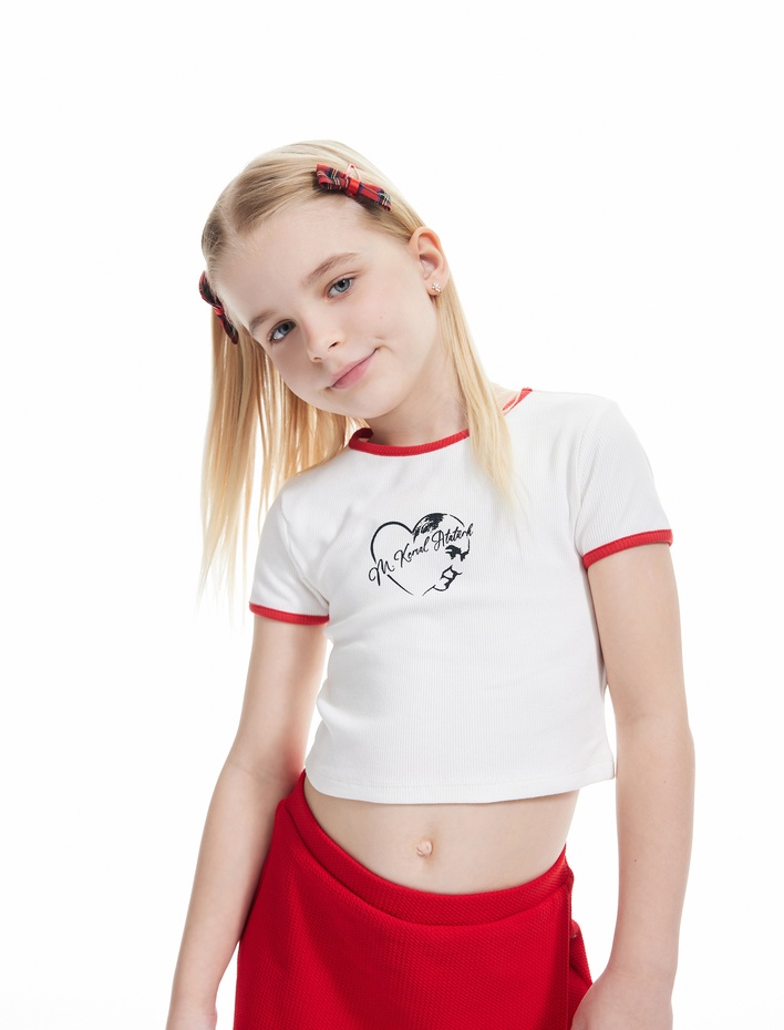 Kız Çocuk Beli Lastikli Basic Mini Şort Etek