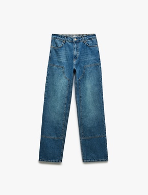 Pamuklu Düz Kesim Düz Paça Jean Pantolon - Carpenter Jean_4