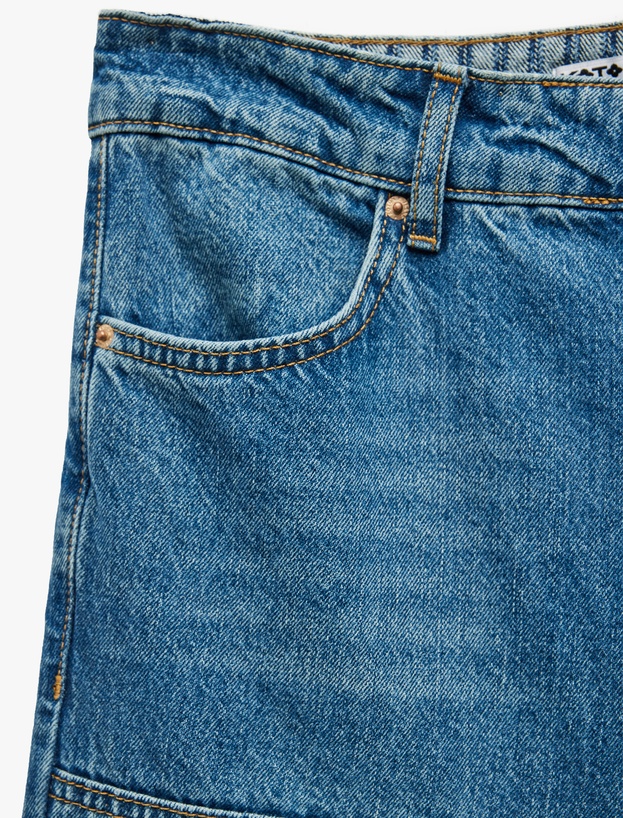 Pamuklu Düz Kesim Düz Paça Jean Pantolon - Carpenter Jean_7