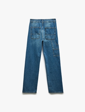 Pamuklu Düz Kesim Düz Paça Jean Pantolon - Carpenter Jean_5
