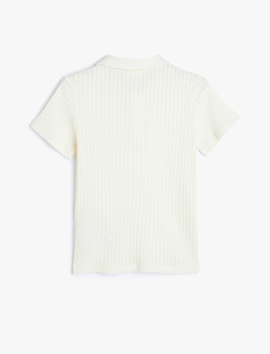  Erkek Çocuk Kısa Kollu Pamuklu Basic Polo Yaka Tişört
