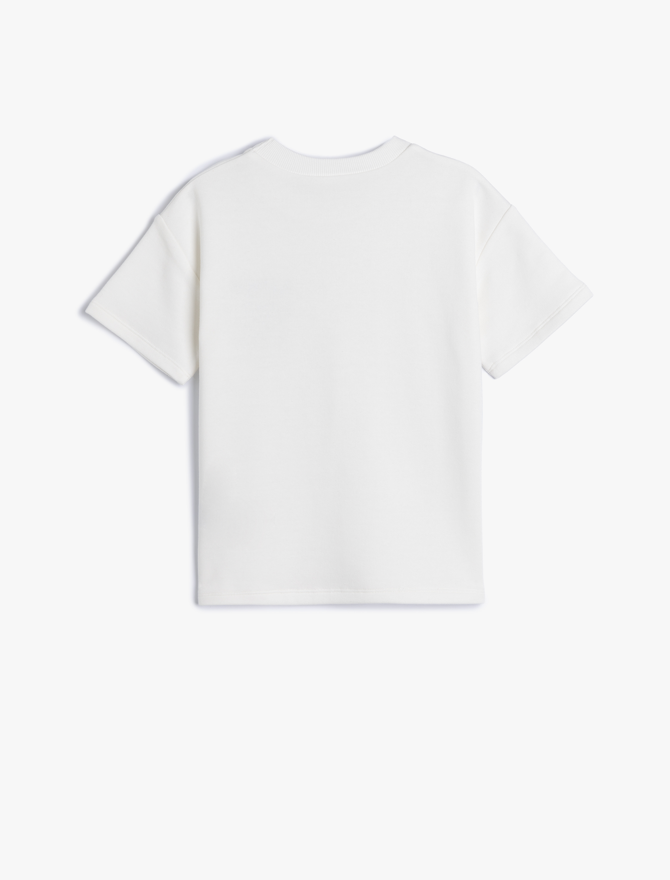  Erkek Çocuk Slogan Baskılı Bisiklet Yaka Pamuklu Oversize Tişört