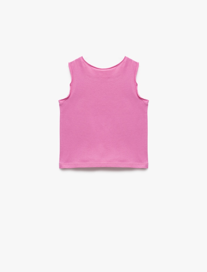 Erkek Bebek Pamuklu Kolsuz Baskılı Bisiklet Yaka Atlet