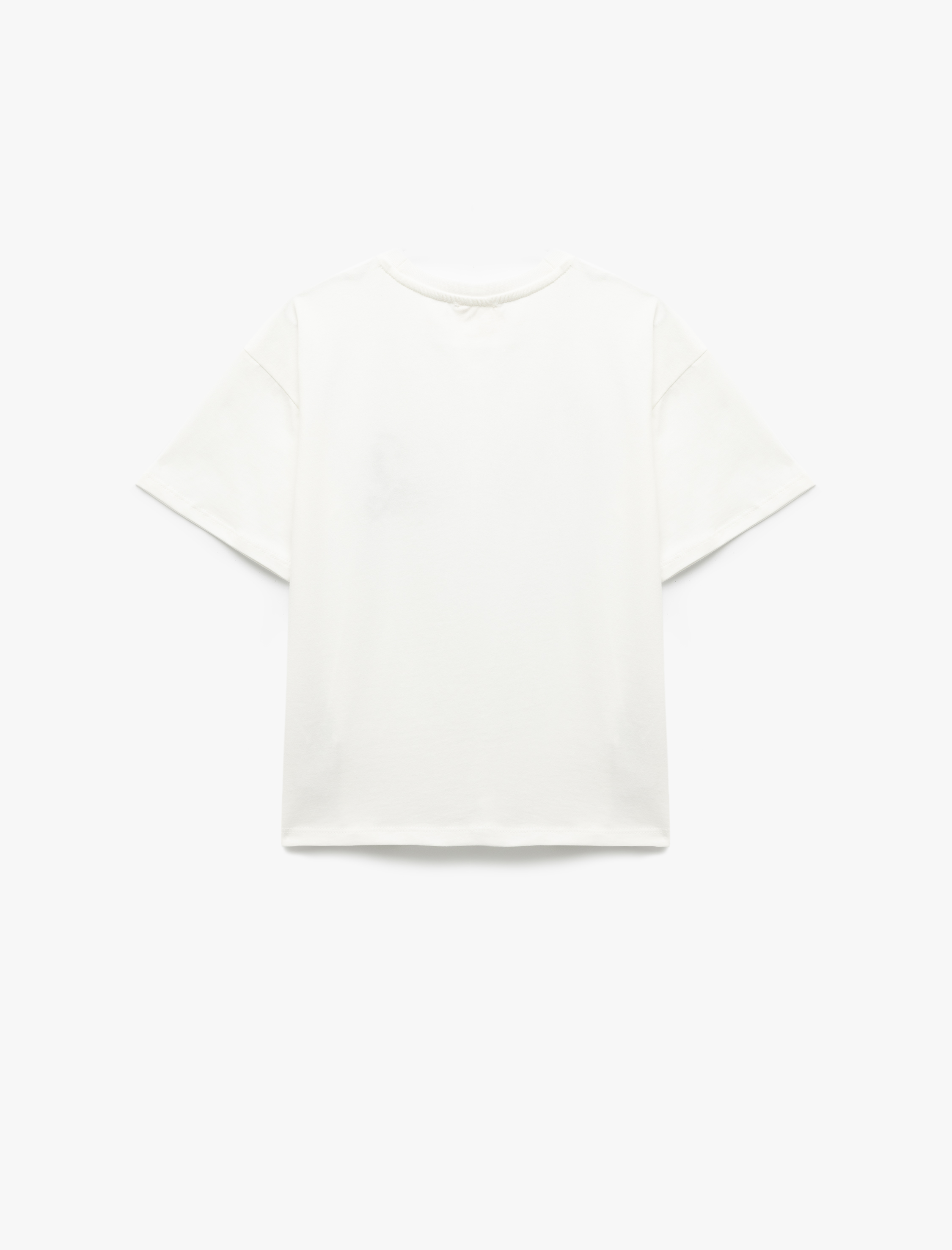  Kız Çocuk Pamuklu Kısa Kollu Bisiklet Yaka Mustafa Kemal Atatürk Nakışlı Tişört