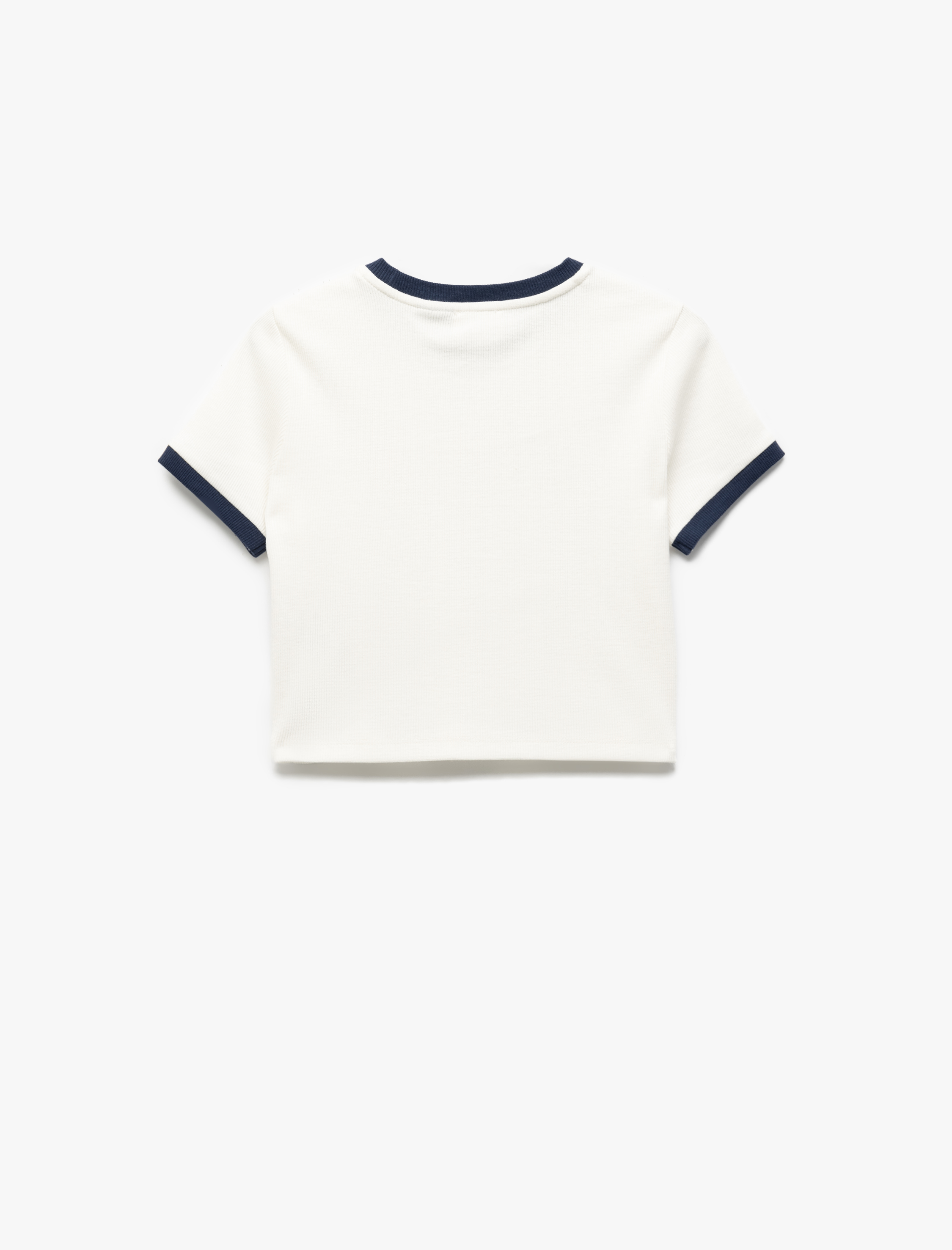  Kız Çocuk Minnie Mouse Lisanslı Biyeli Bisiklet Yaka Baskılı Tişört