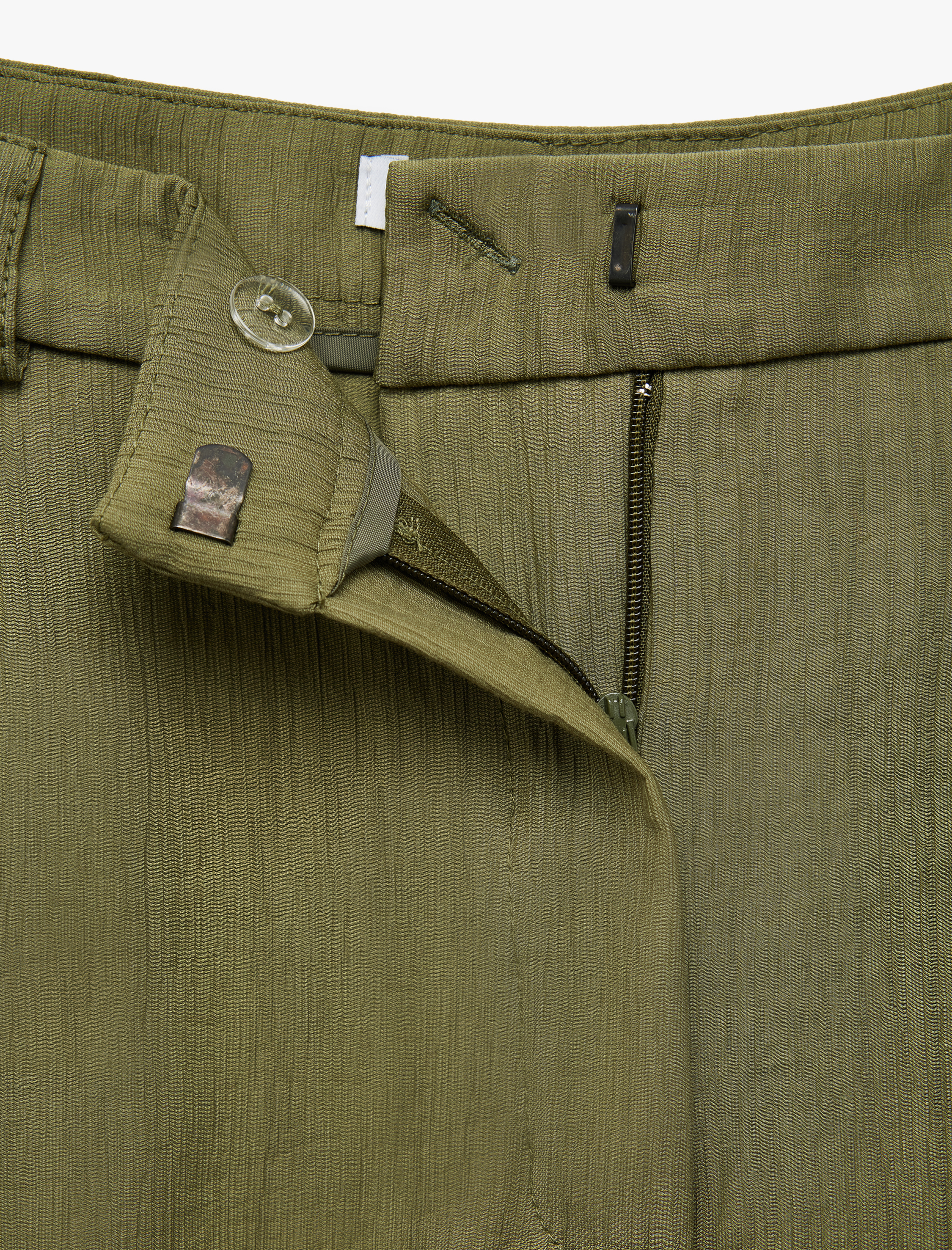   Koton X Sima Tarkan - Crinkle Kumaş Cepli Düz Bol Paça Palazzo Pantolon